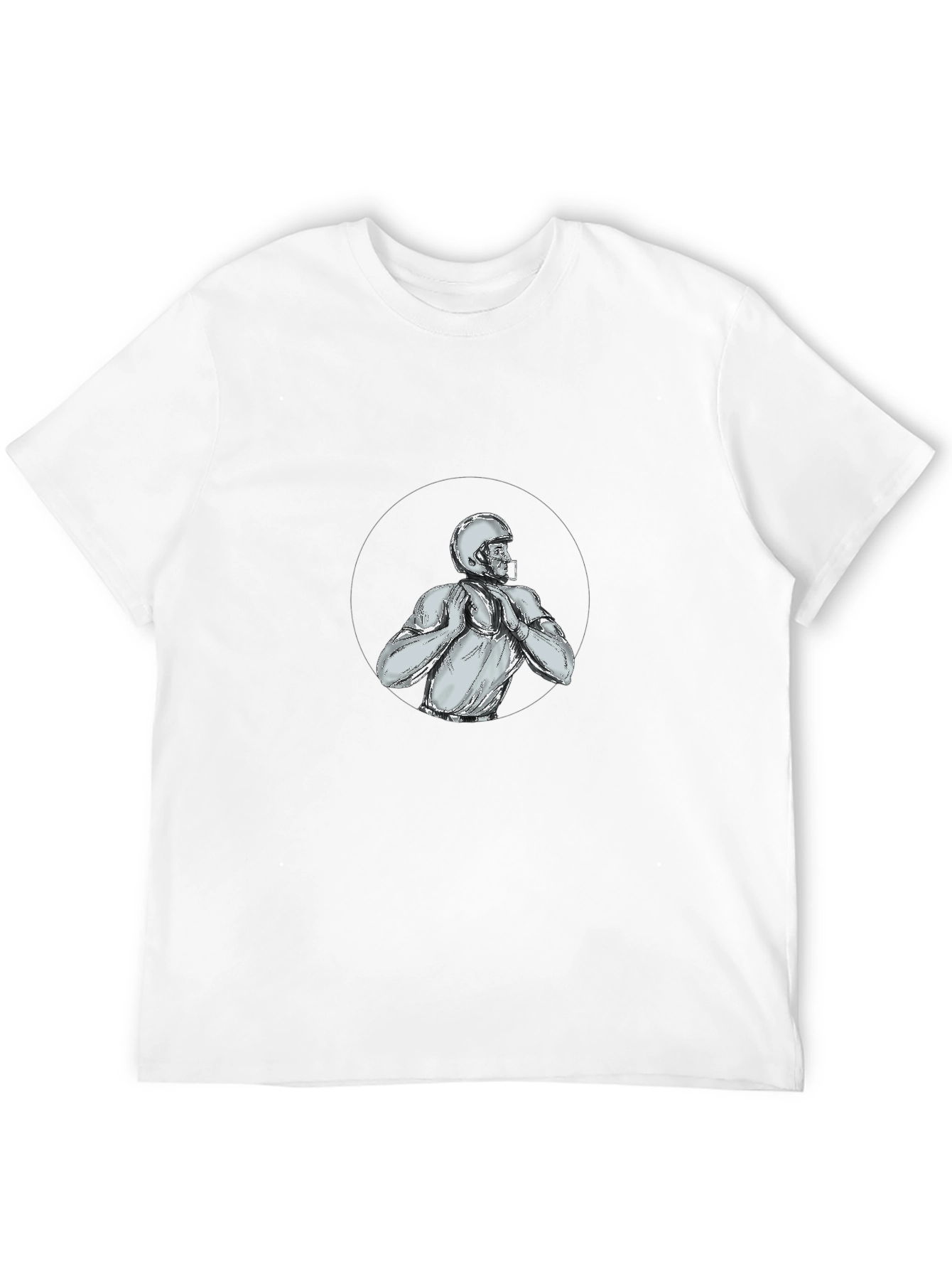 Football Player Sketch Graphic Tee