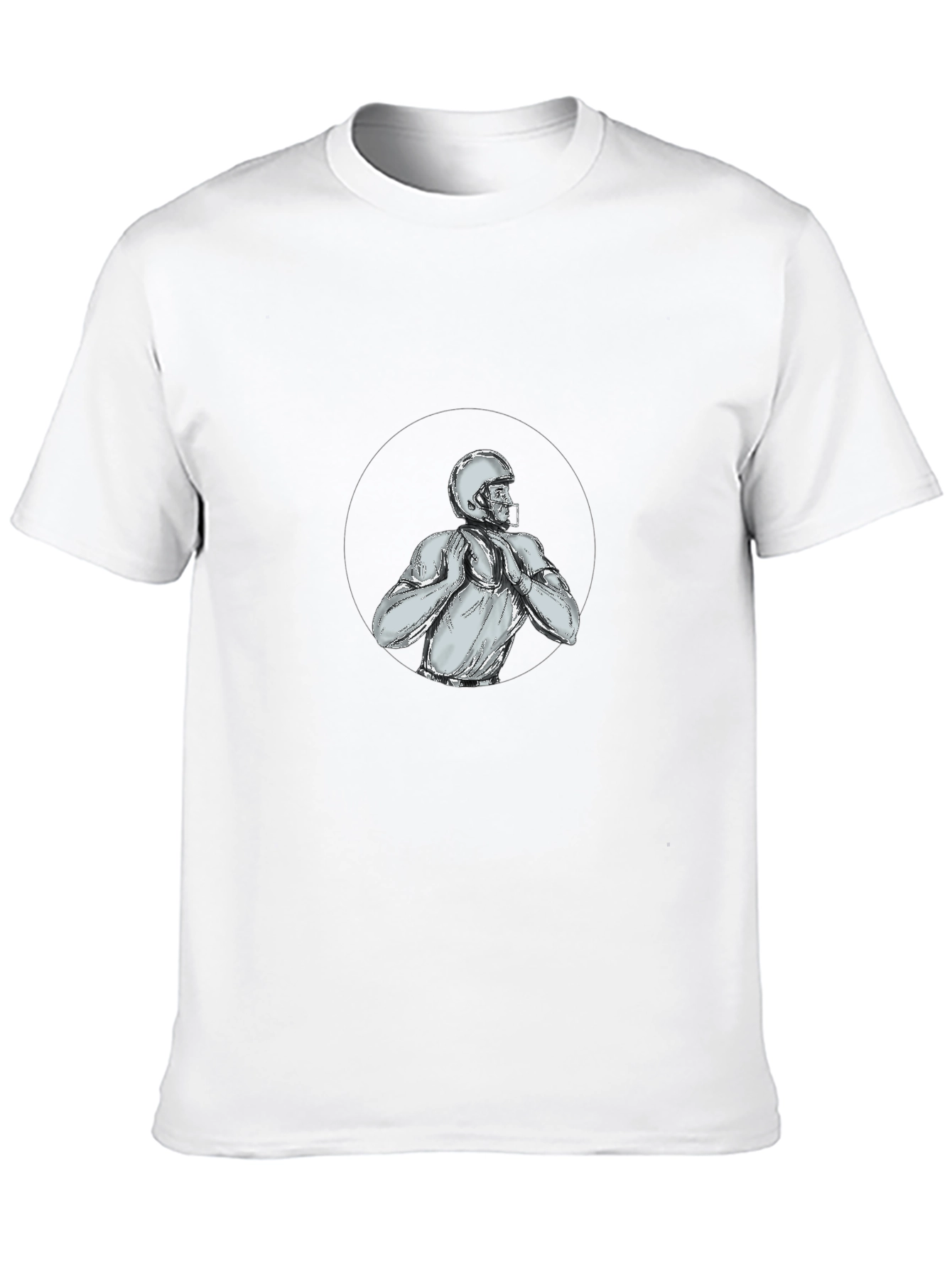 Football Player Sketch Graphic Tee