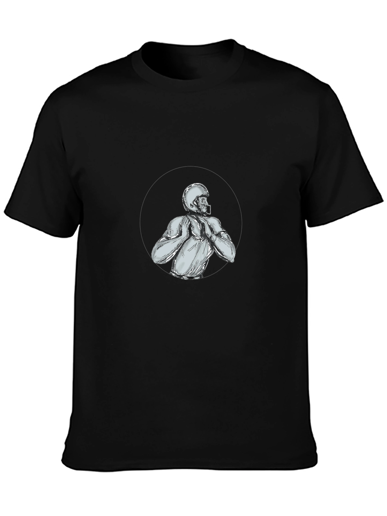 Football Player Sketch Graphic Tee