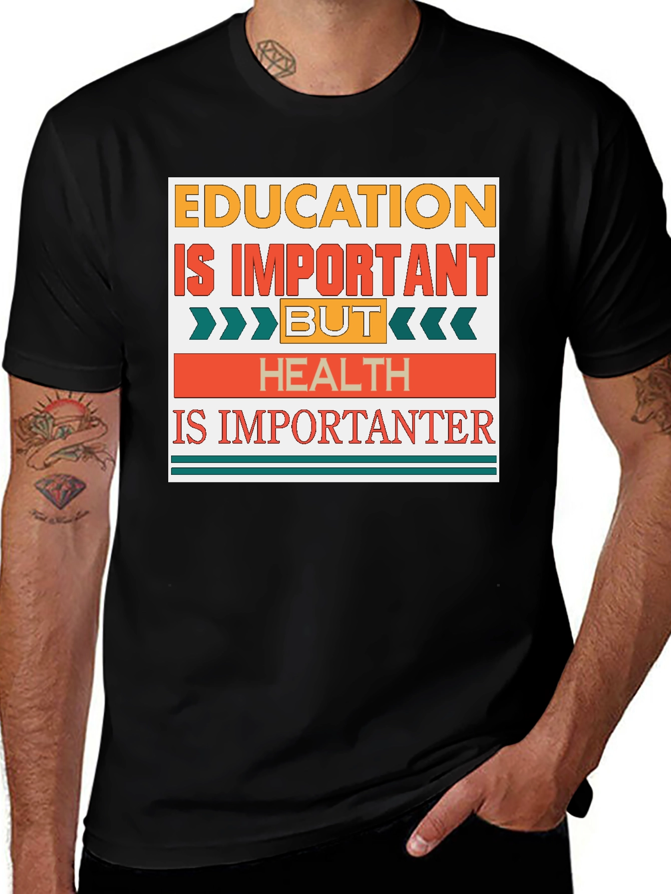 Education Important But Health Importanter T-Shirt