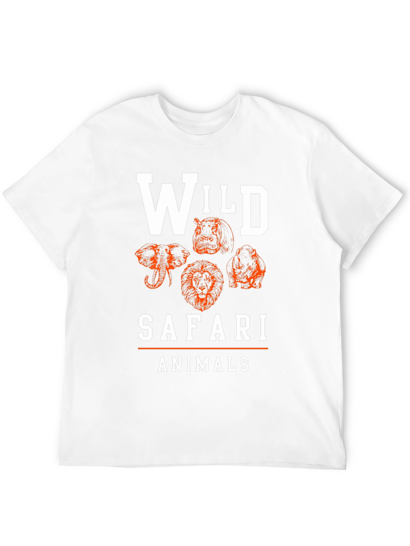 Wild Safari Animals Graphic Tee - Classic Black T-Shirt