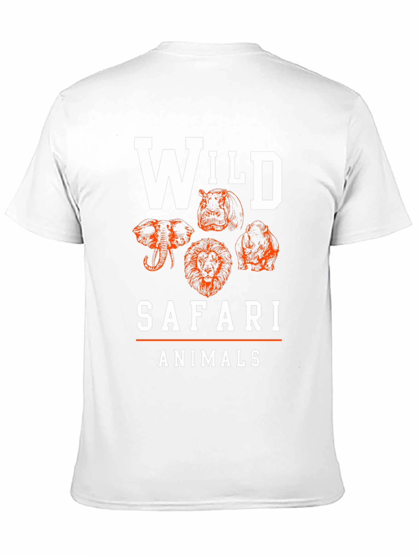 Wild Safari Animals Graphic Tee - Classic Black T-Shirt