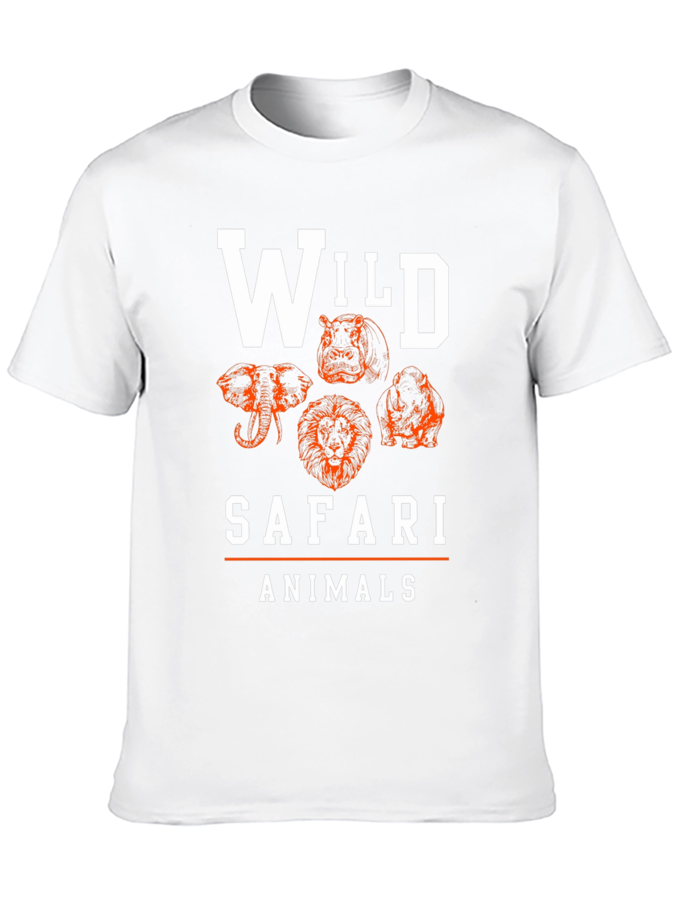 Wild Safari Animals Graphic Tee - Classic Black T-Shirt
