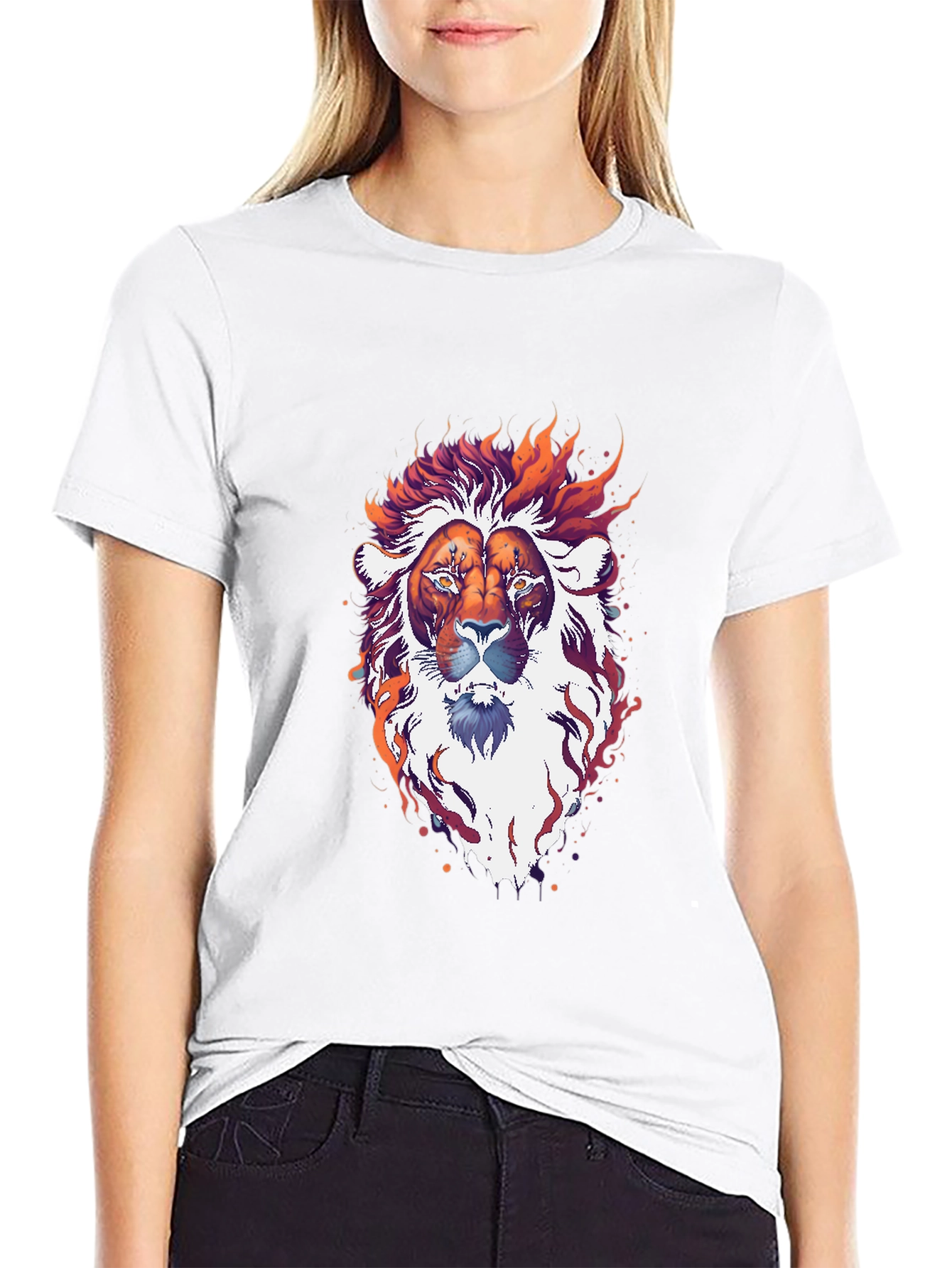Lion Graphic Tee - Vivid Design