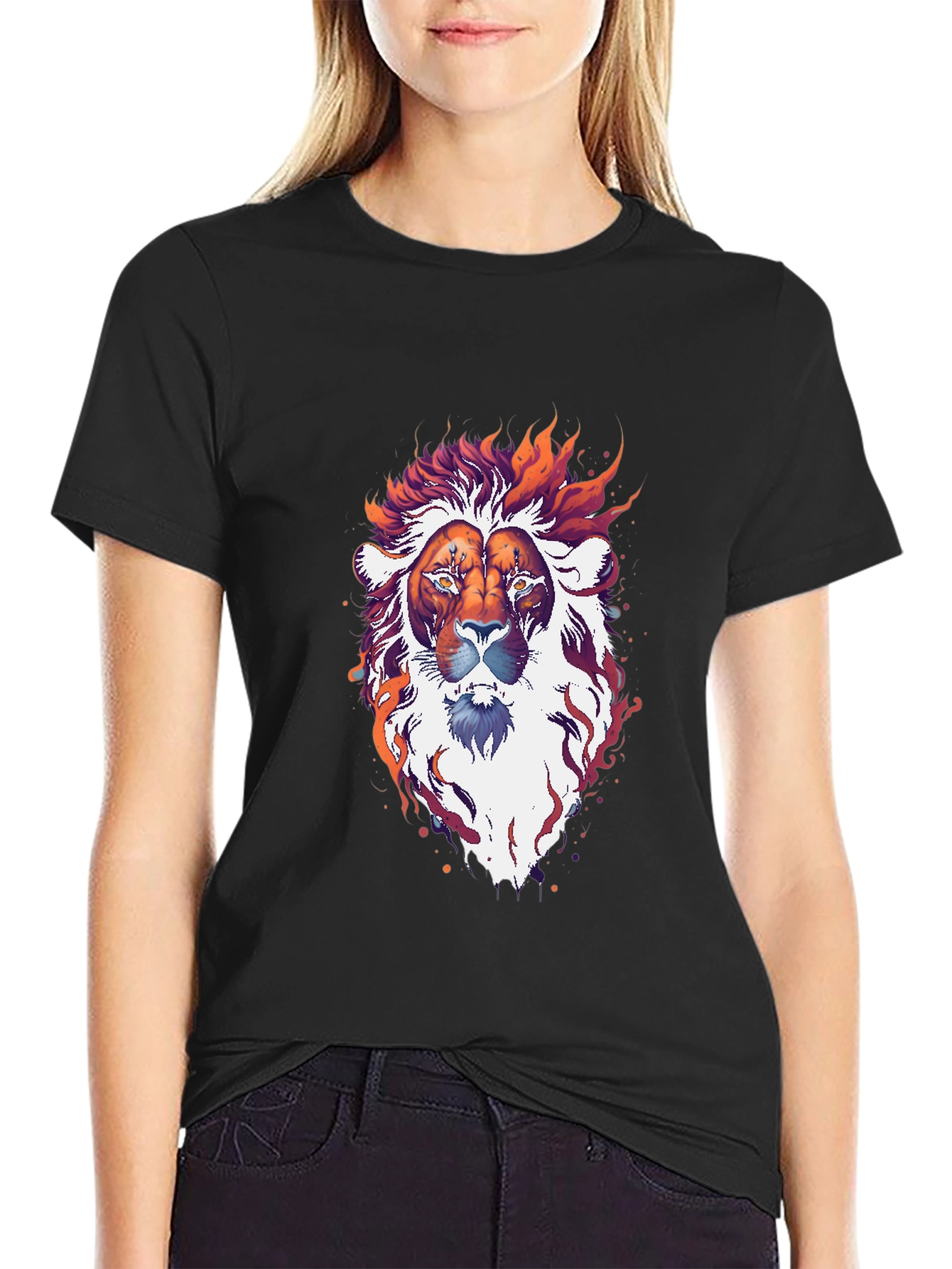 Lion Graphic Tee - Vivid Design