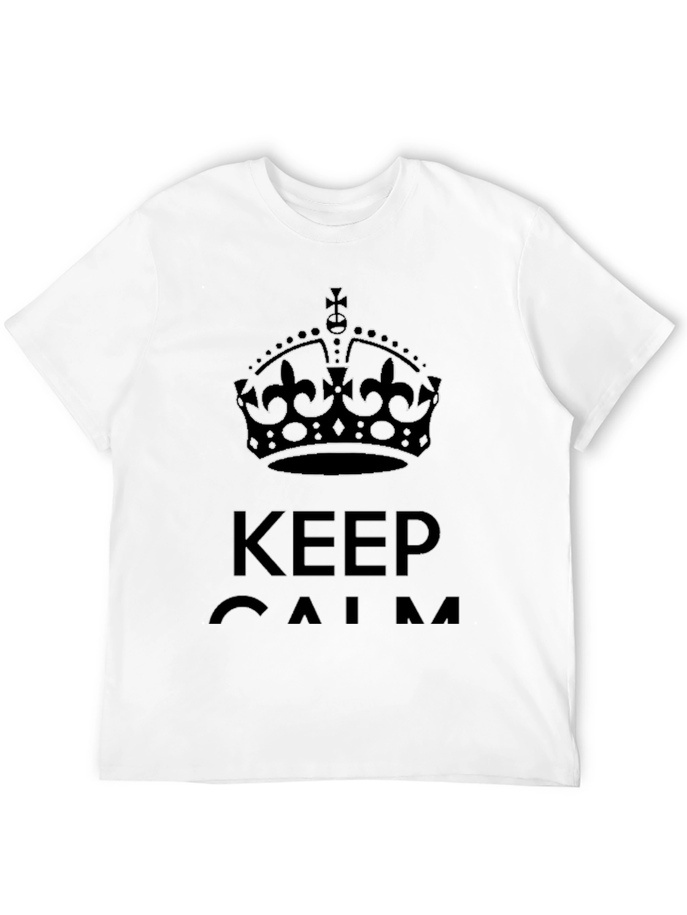 Keep Calm Crown Graphic Tee - Black