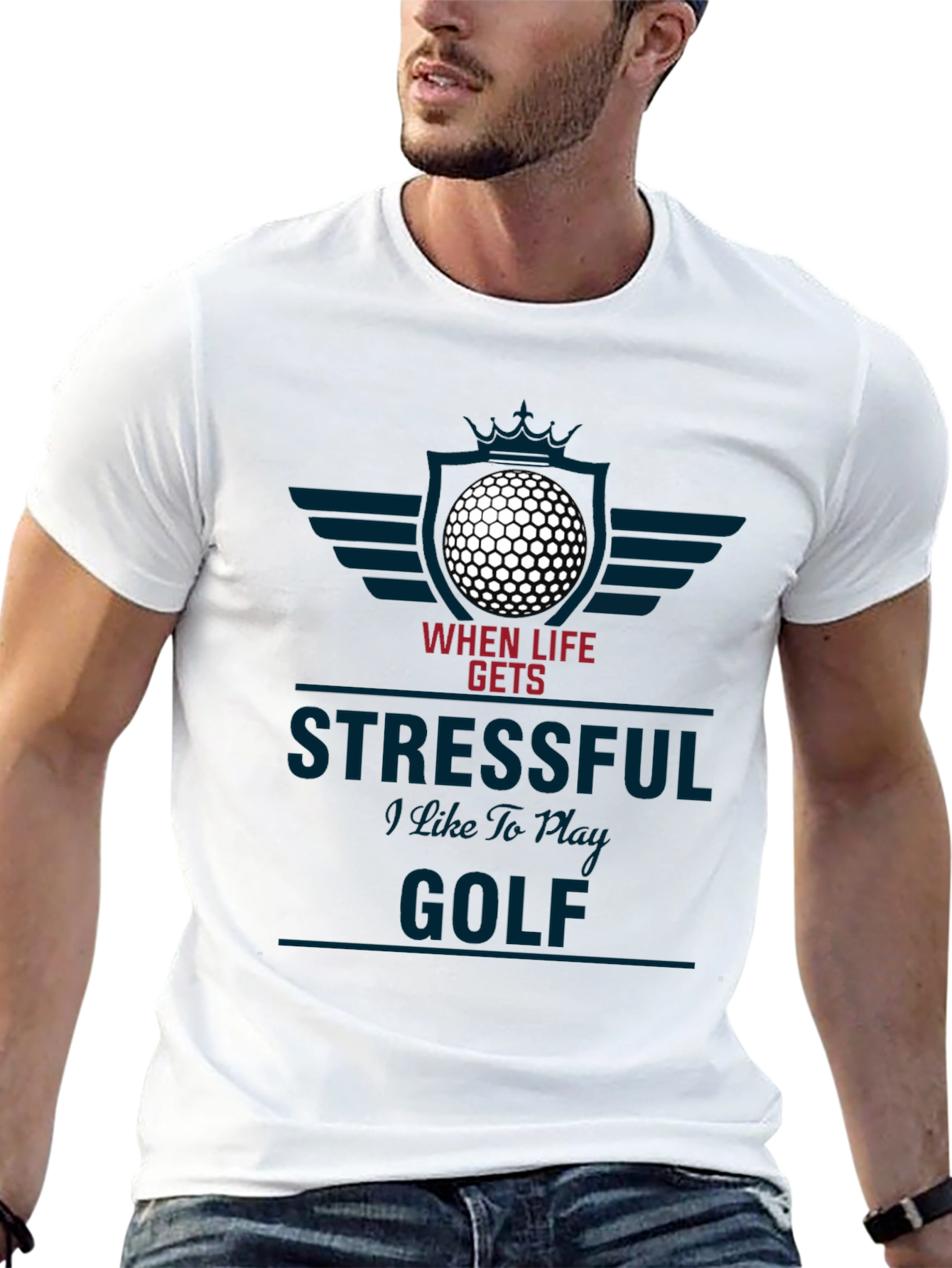 Funny Golf Lover T-Shirt - When Life Gets Stressful