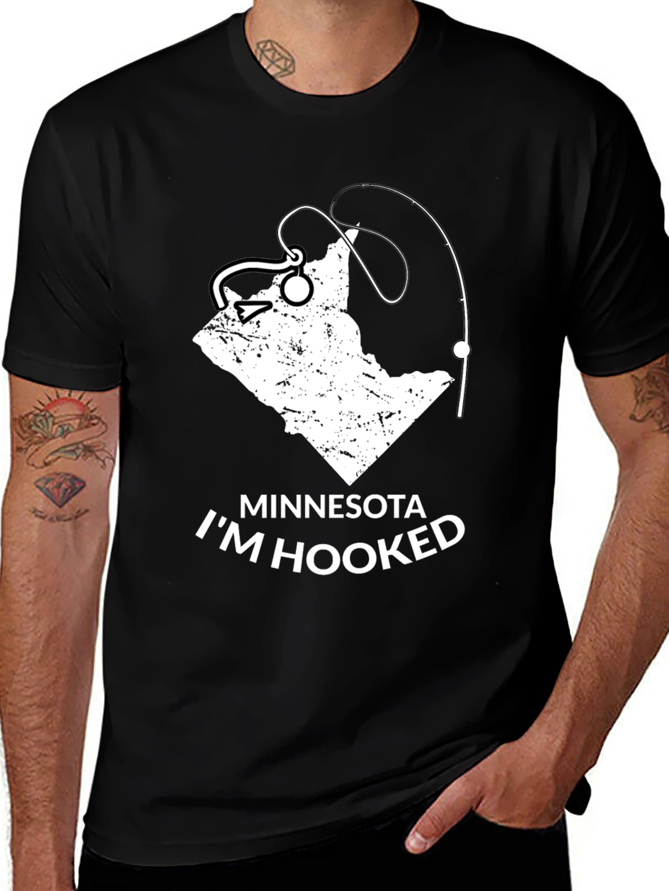 Minnesota Im Hooked Fishing T-Shirt