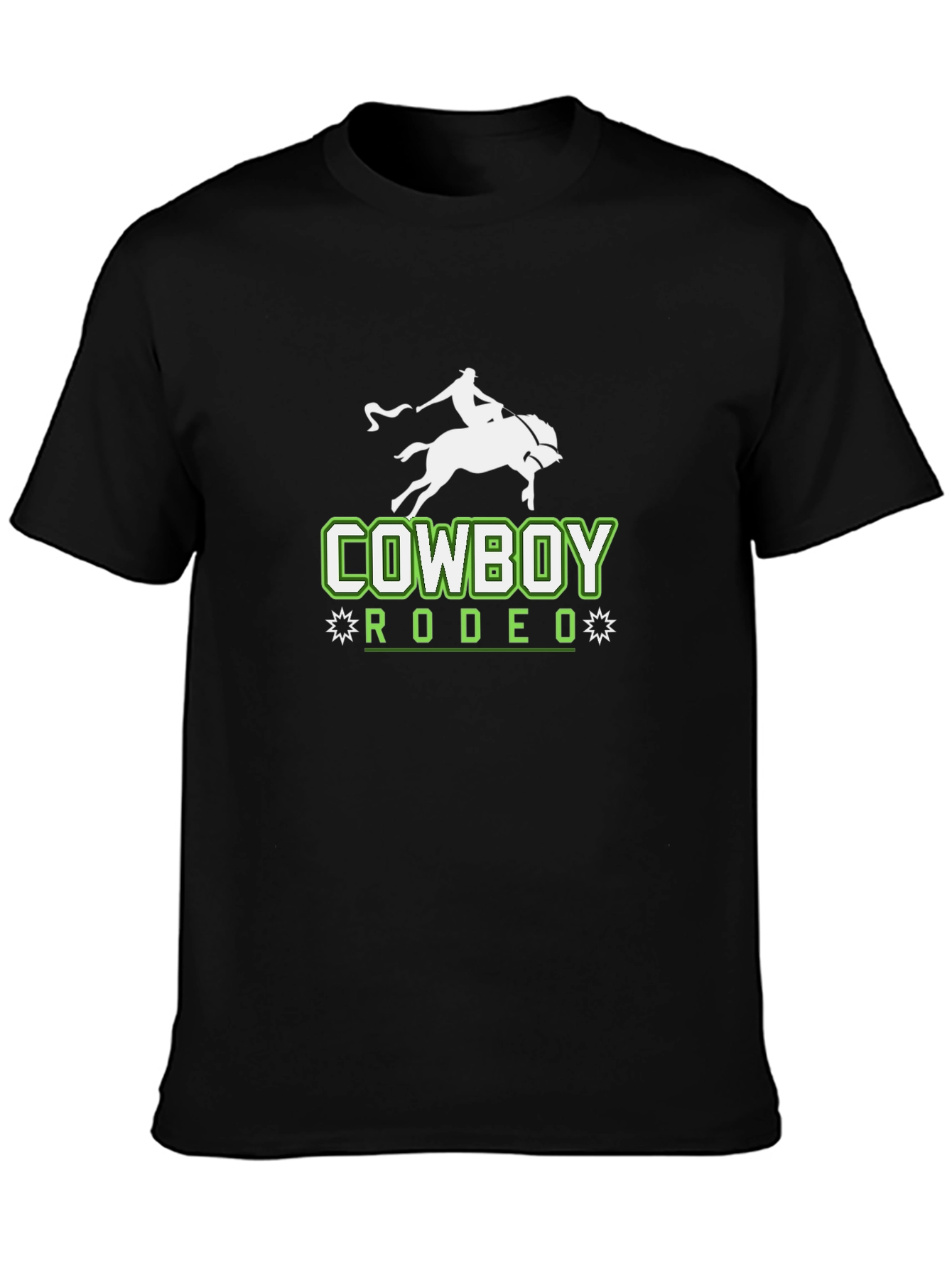 Cowboy Rodeo Graphic Black T-Shirt