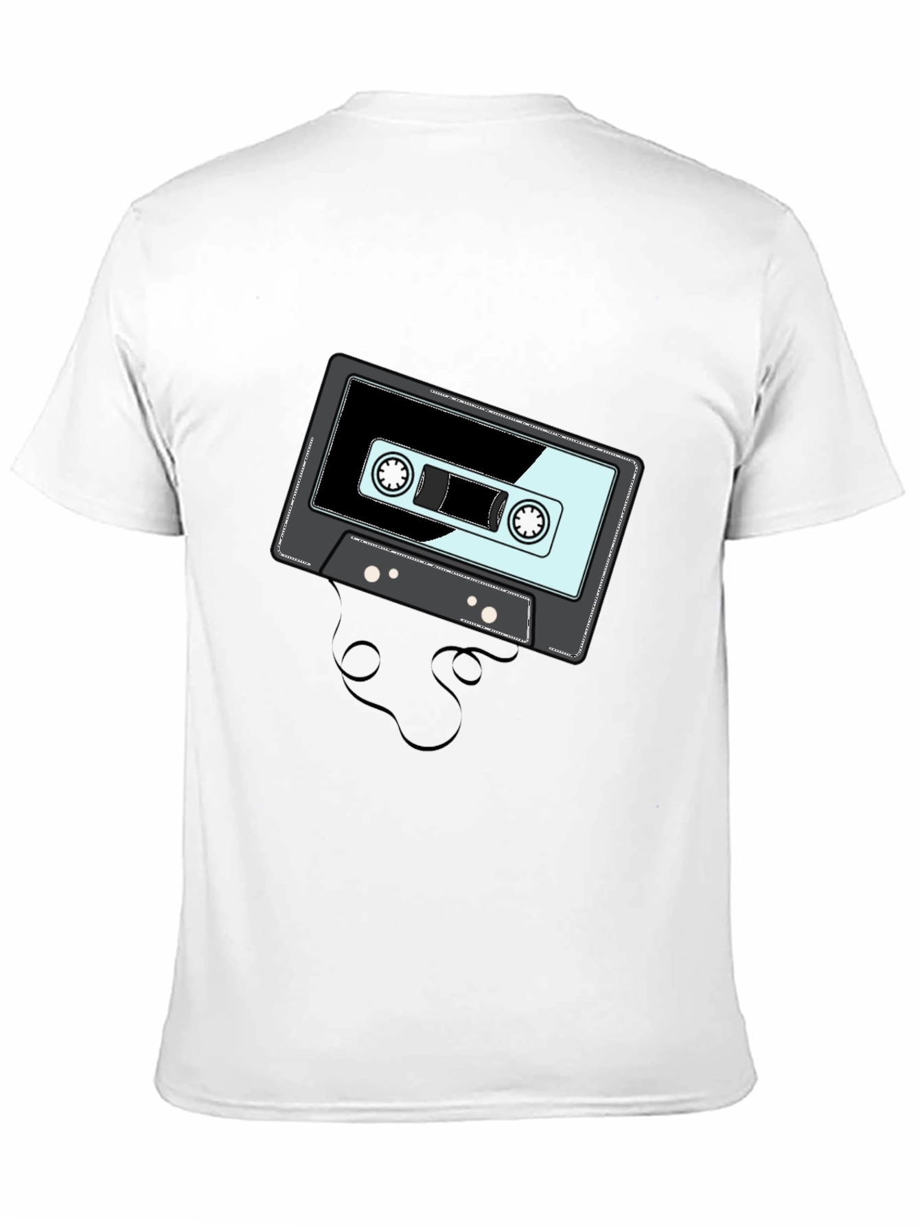 Retro Cassette Tape Graphic Black T-Shirt