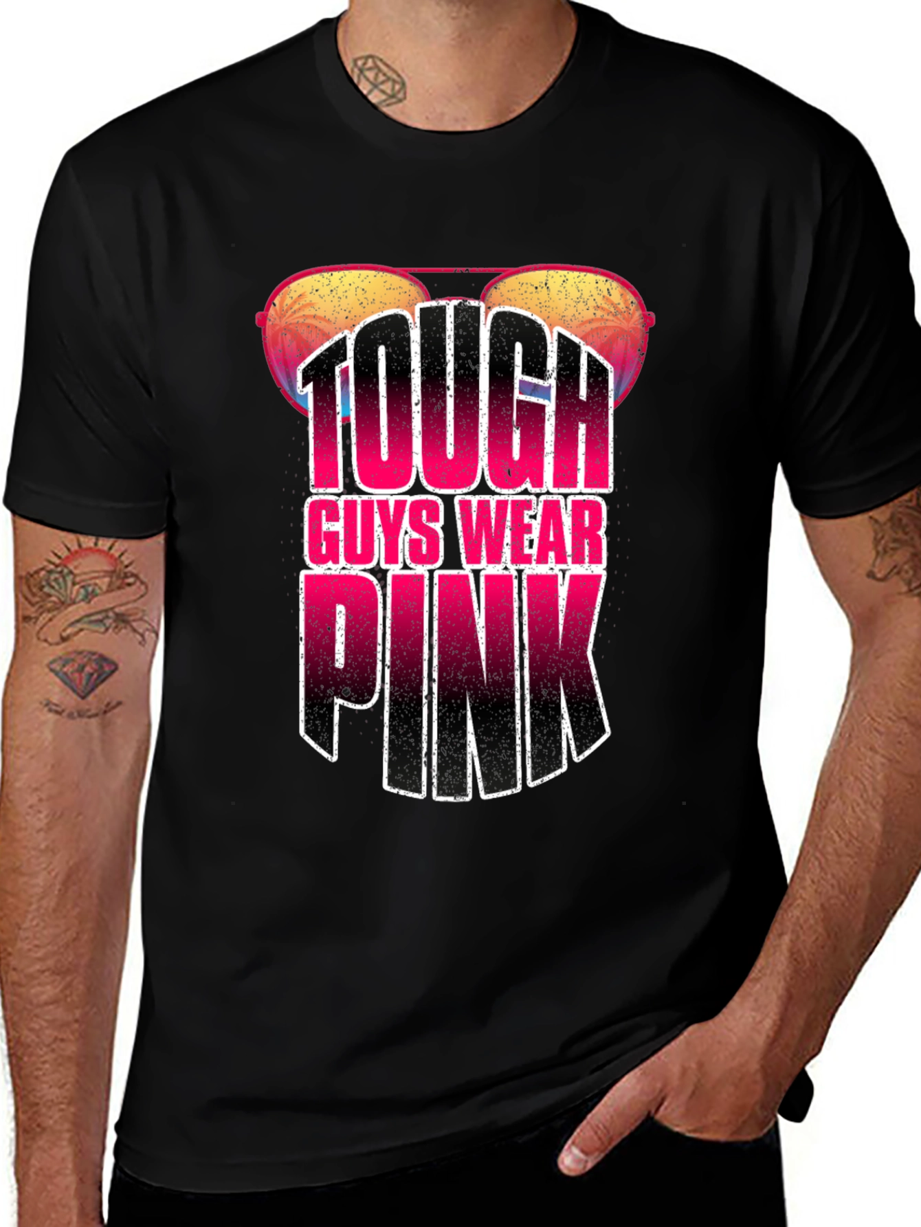 Tough Guys Wear Pink Graphic Tee