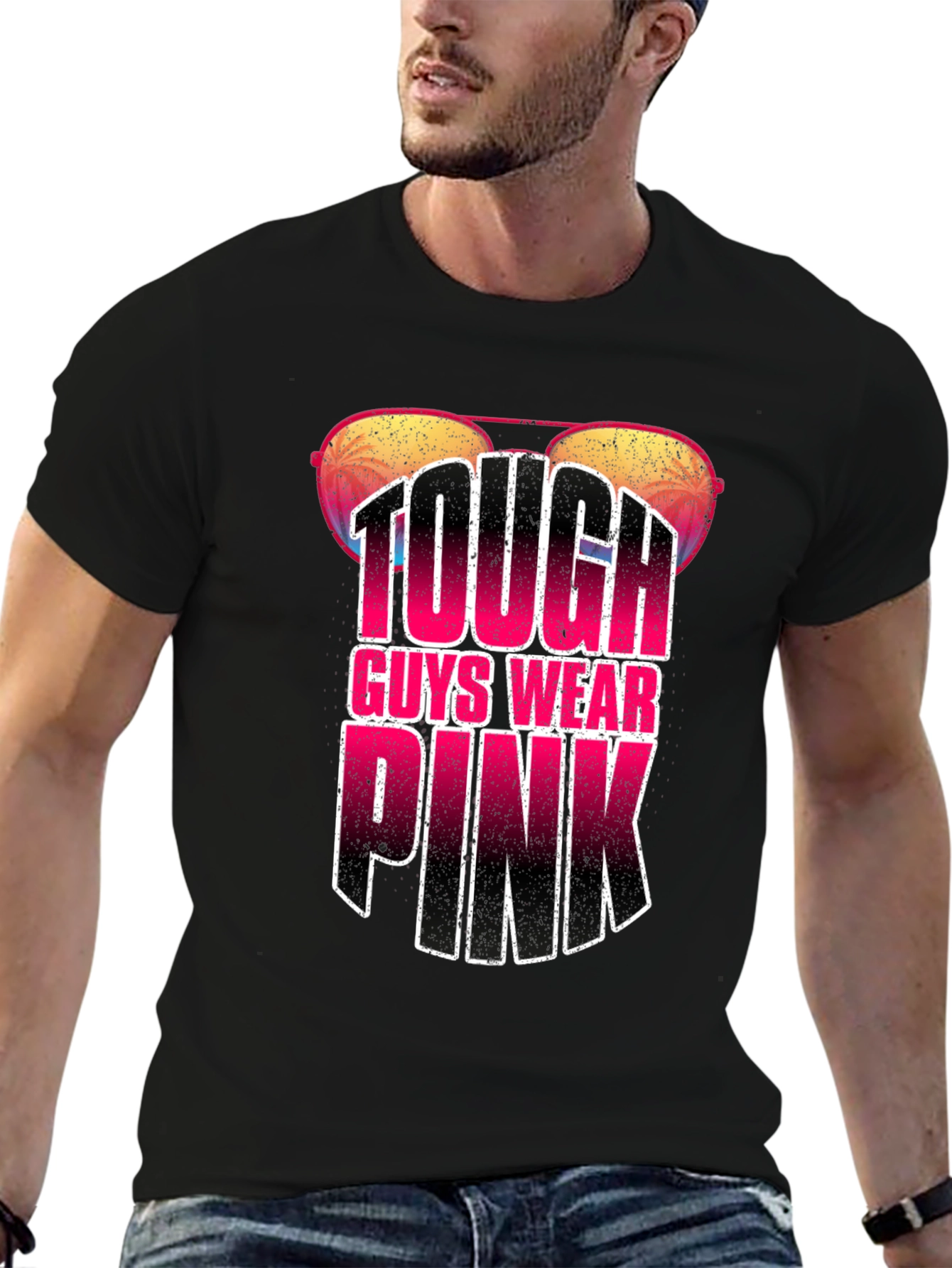 Tough Guys Wear Pink Graphic Tee