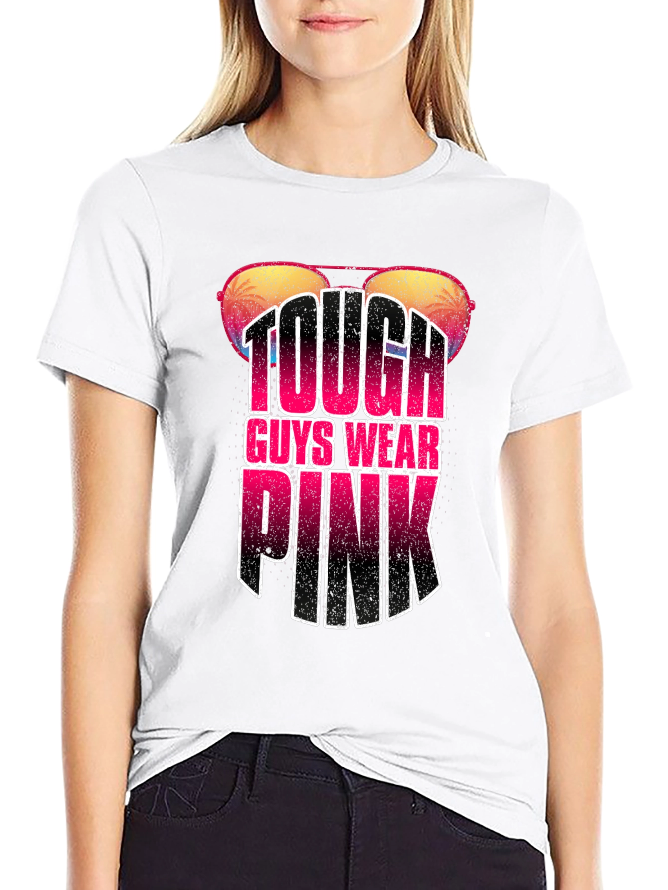 Tough Guys Wear Pink Graphic Tee