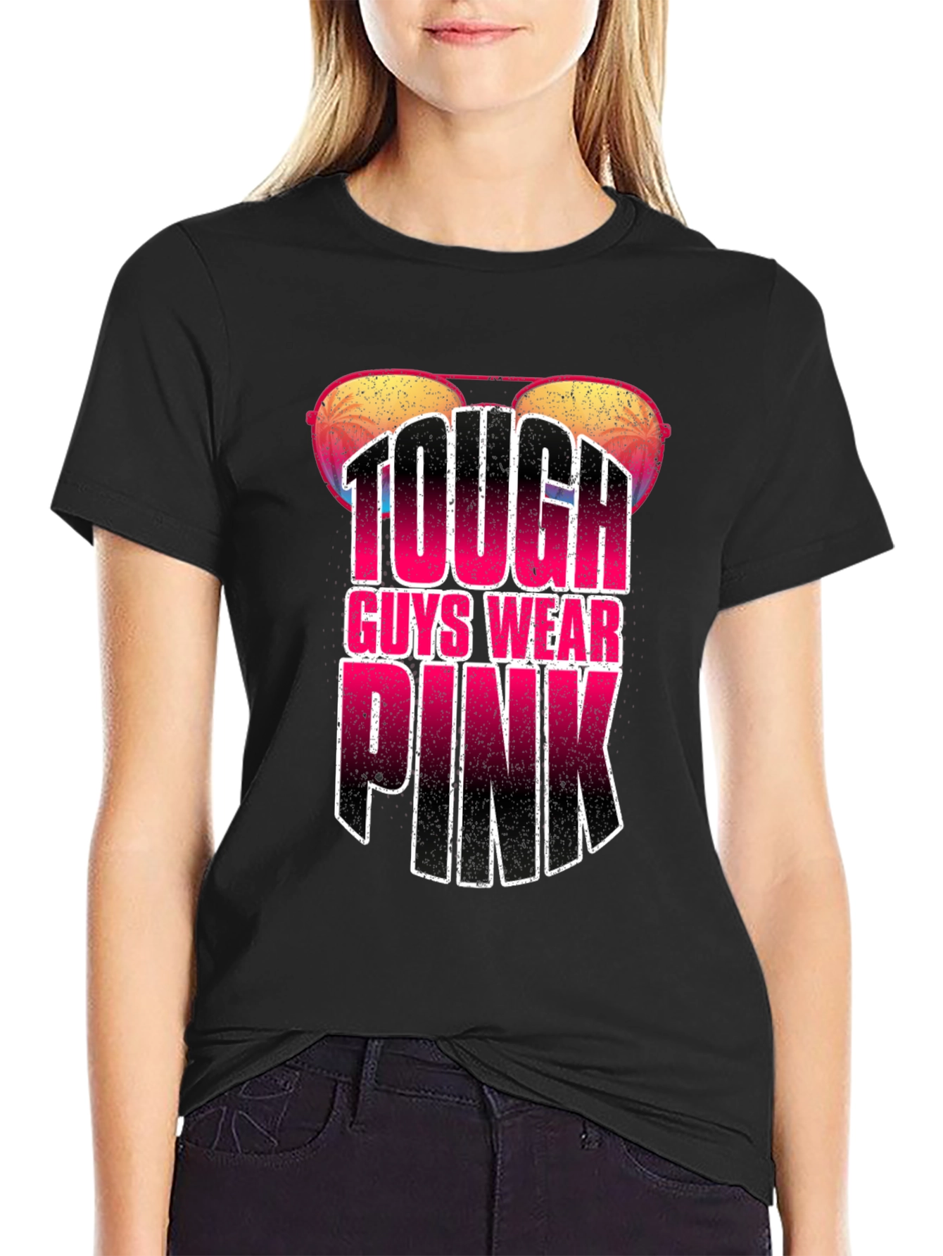Tough Guys Wear Pink Graphic Tee