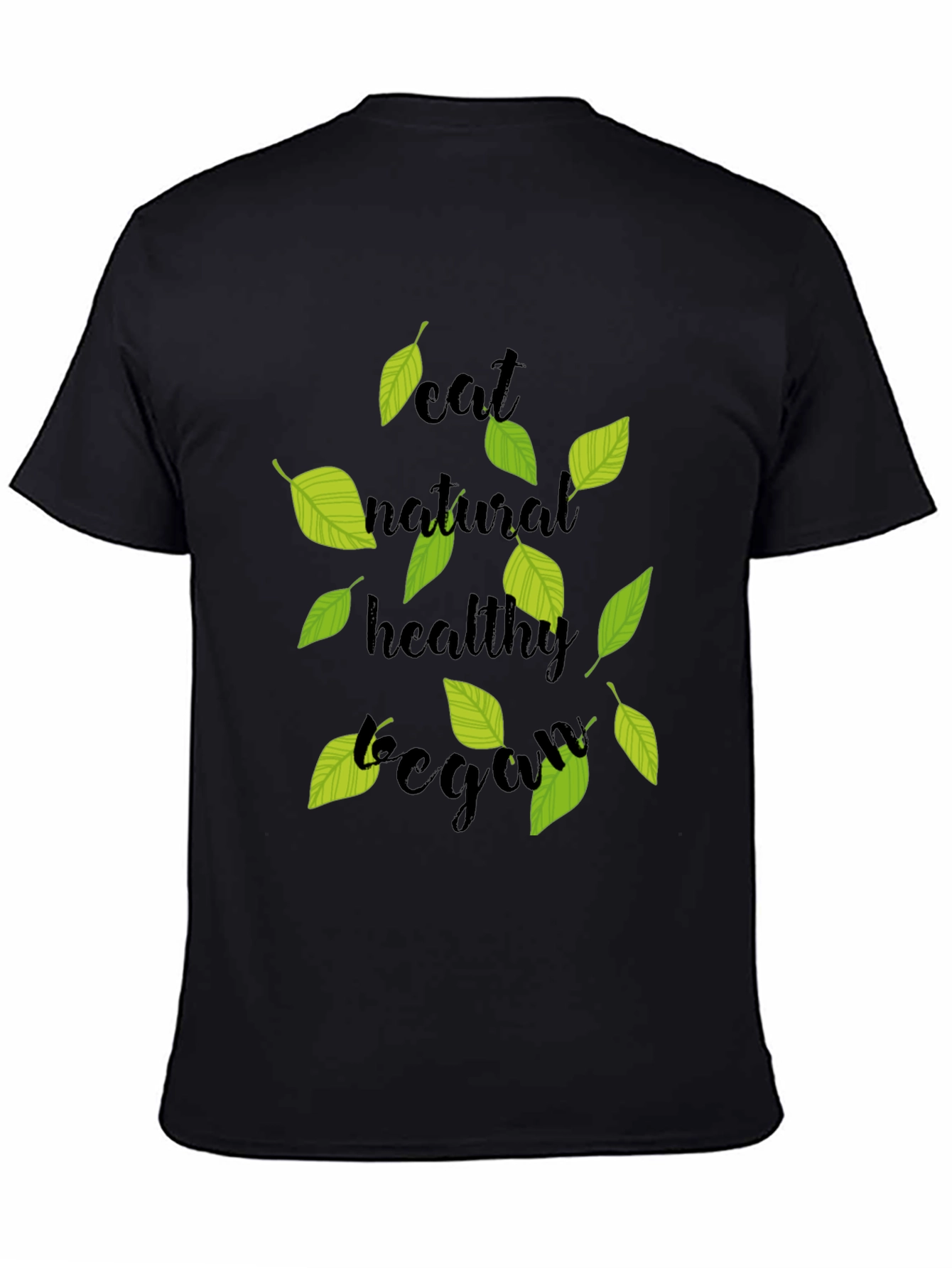 Eat Natural Vegan Black T-Shirt