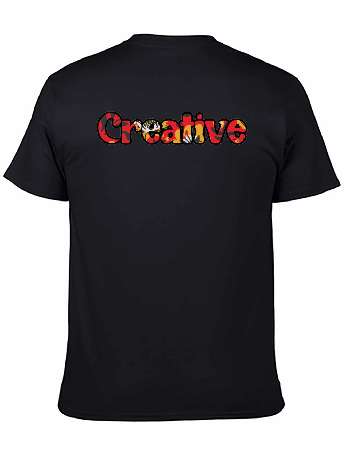 Creative Graphic T-Shirt - Stylish Black Tee
