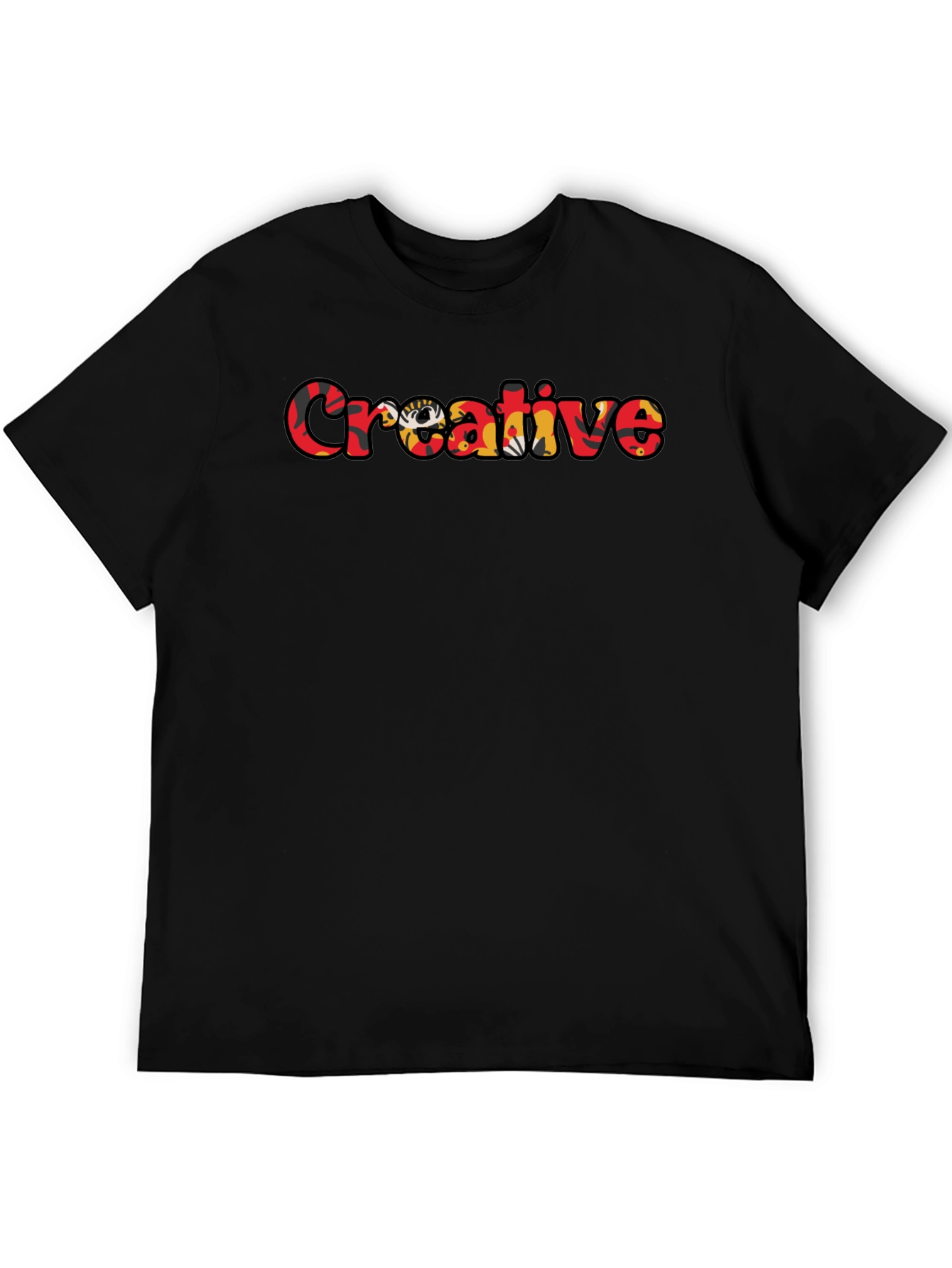 Creative Graphic T-Shirt - Stylish Black Tee