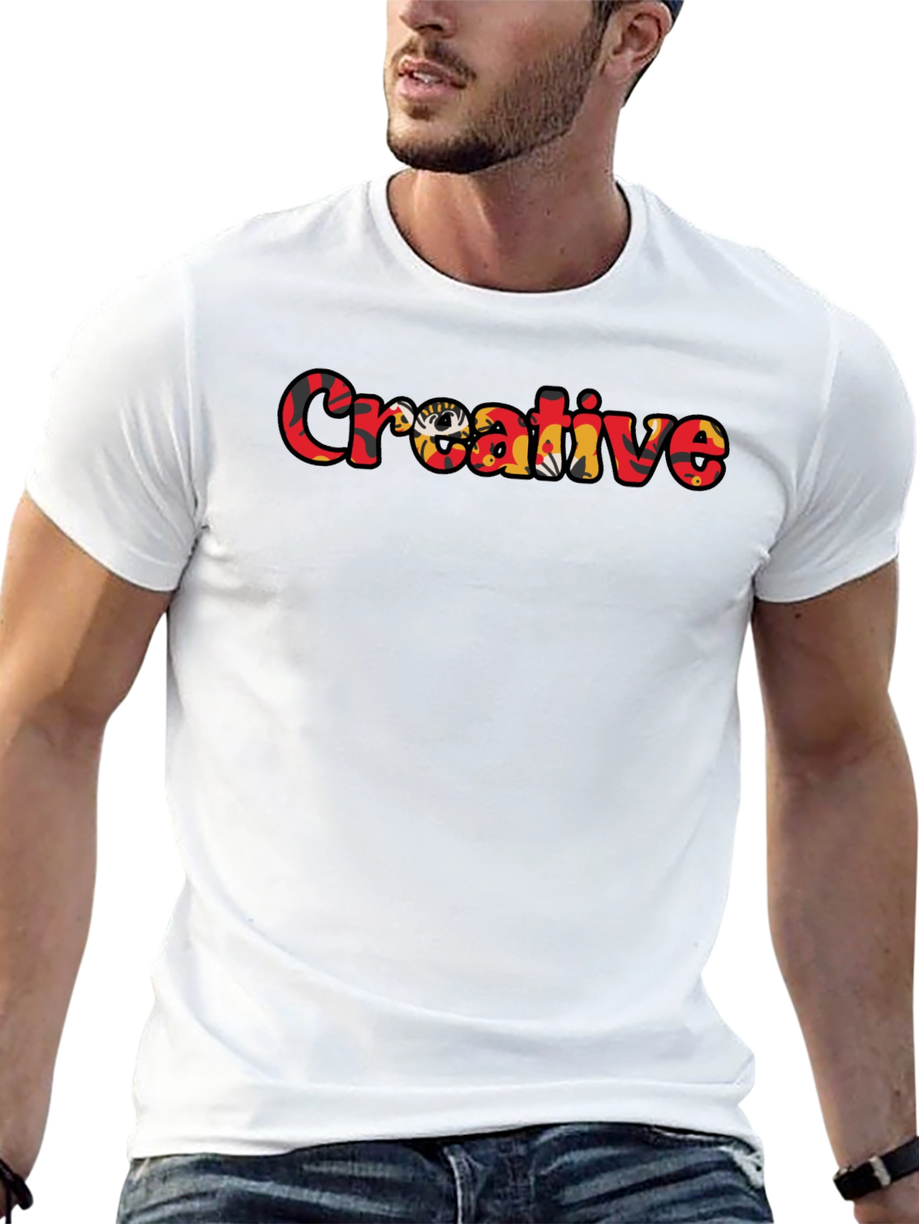 Creative Graphic T-Shirt - Stylish Black Tee