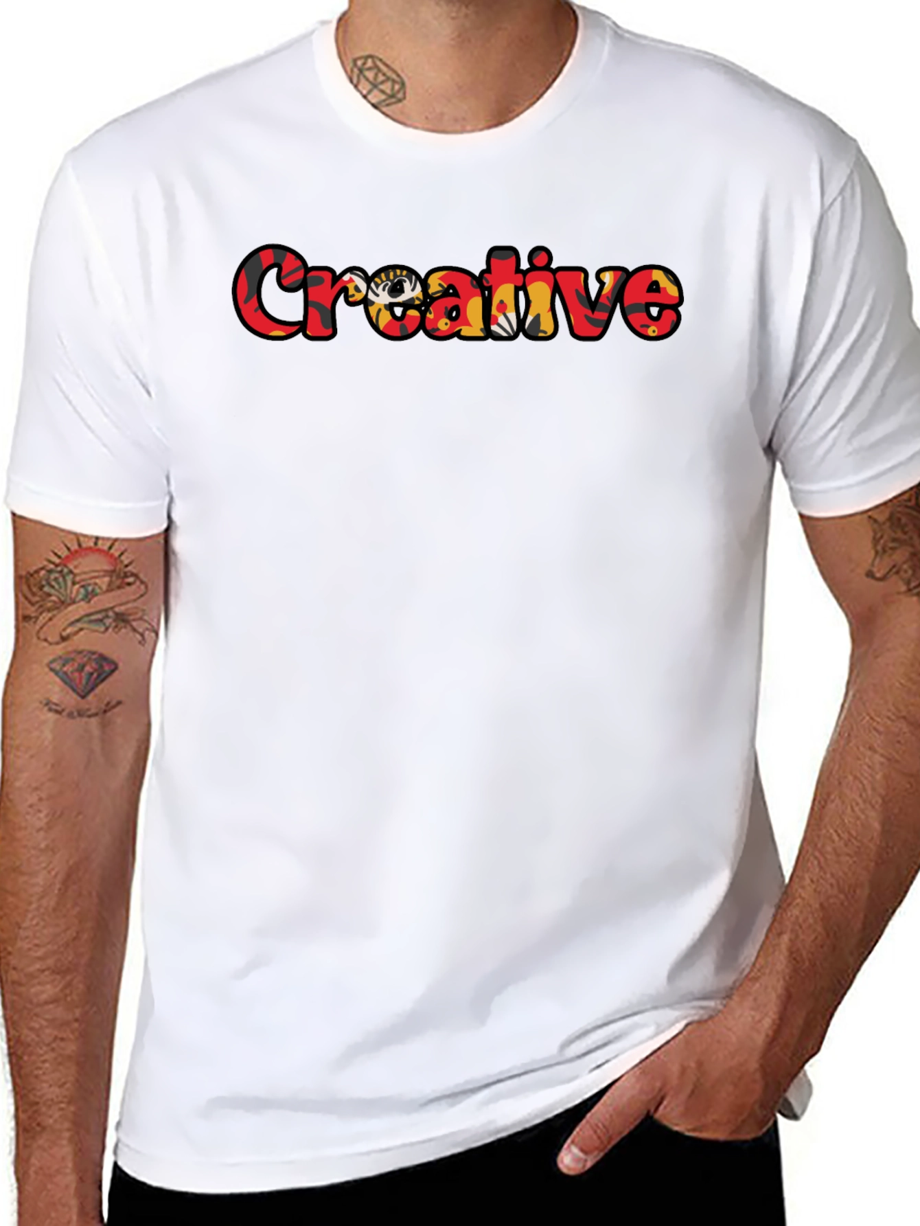 Creative Graphic T-Shirt - Stylish Black Tee