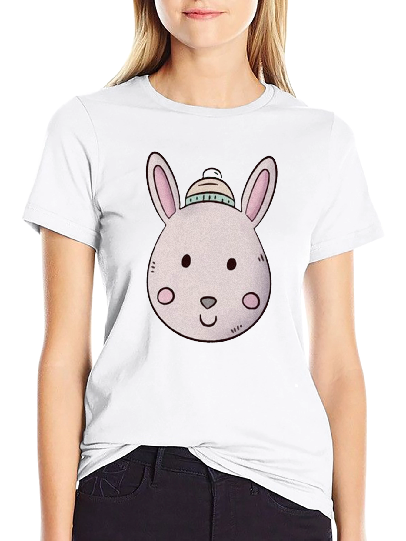 Bunny Graphic T-Shirt - Soft Cotton Blend