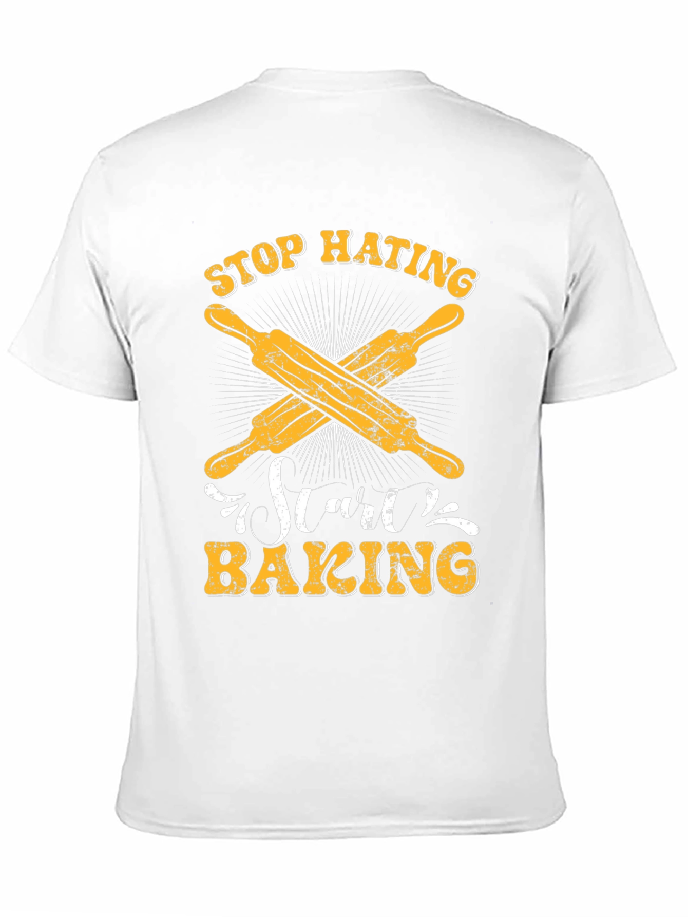 Stop Hating Start Baking Black T-Shirt