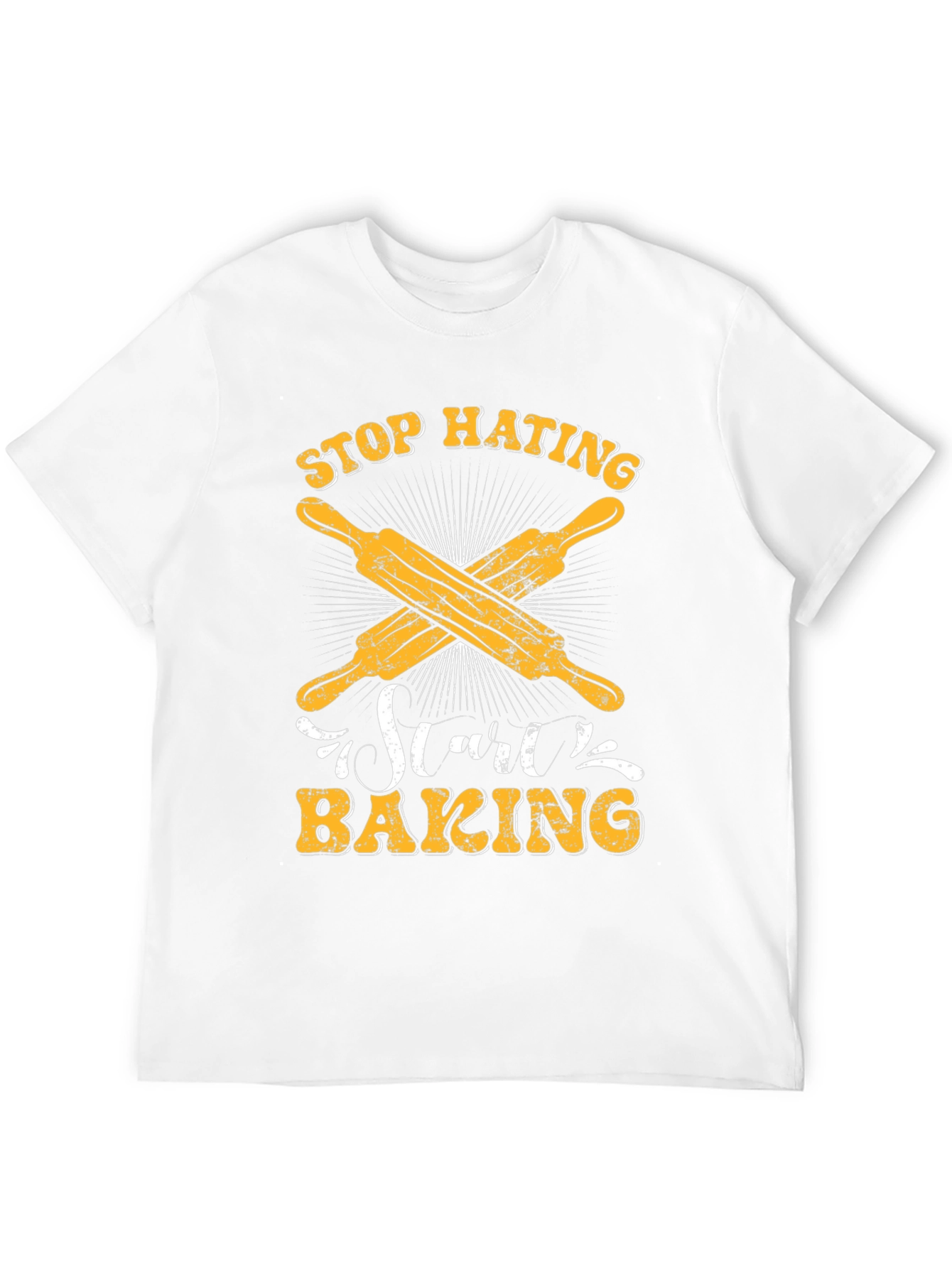 Stop Hating Start Baking Black T-Shirt