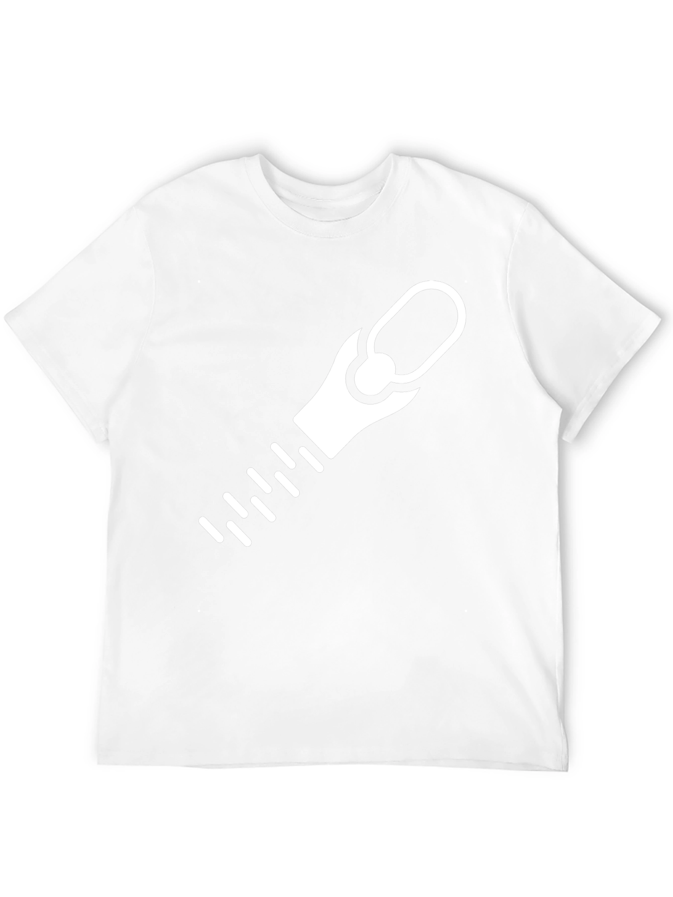 Black T-Shirt with Zipper Graphic