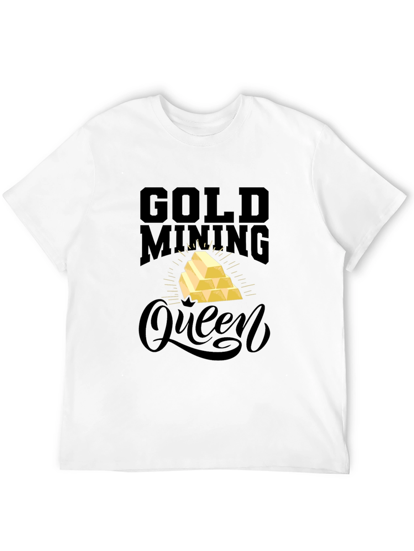 Gold Mining Queen Black T-Shirt