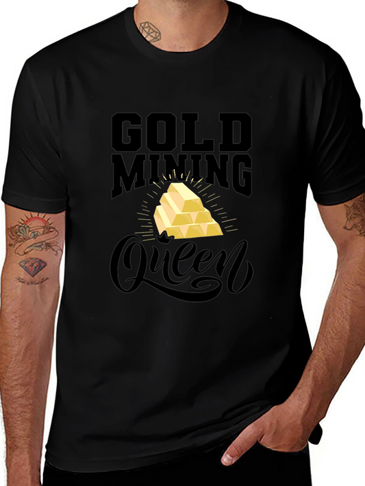 Gold Mining Queen Black T-Shirt