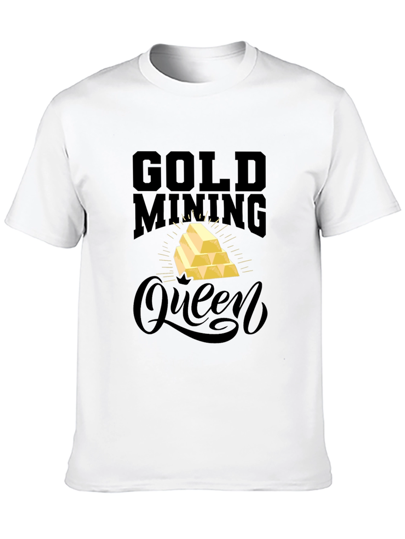 Gold Mining Queen Black T-Shirt