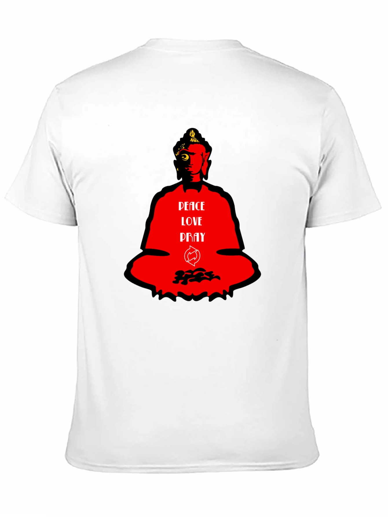 Peace Love Pray Buddha Graphic T-Shirt