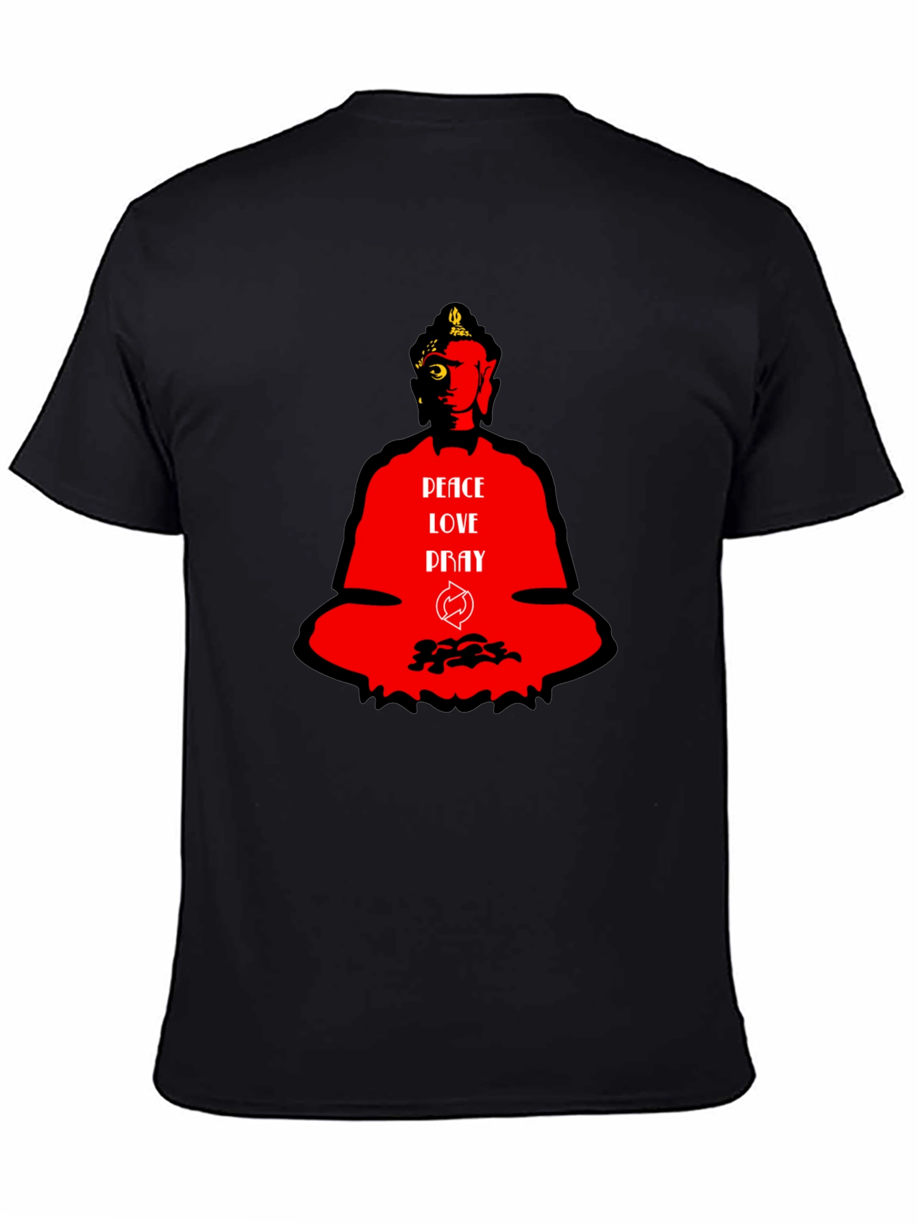 Peace Love Pray Buddha Graphic T-Shirt