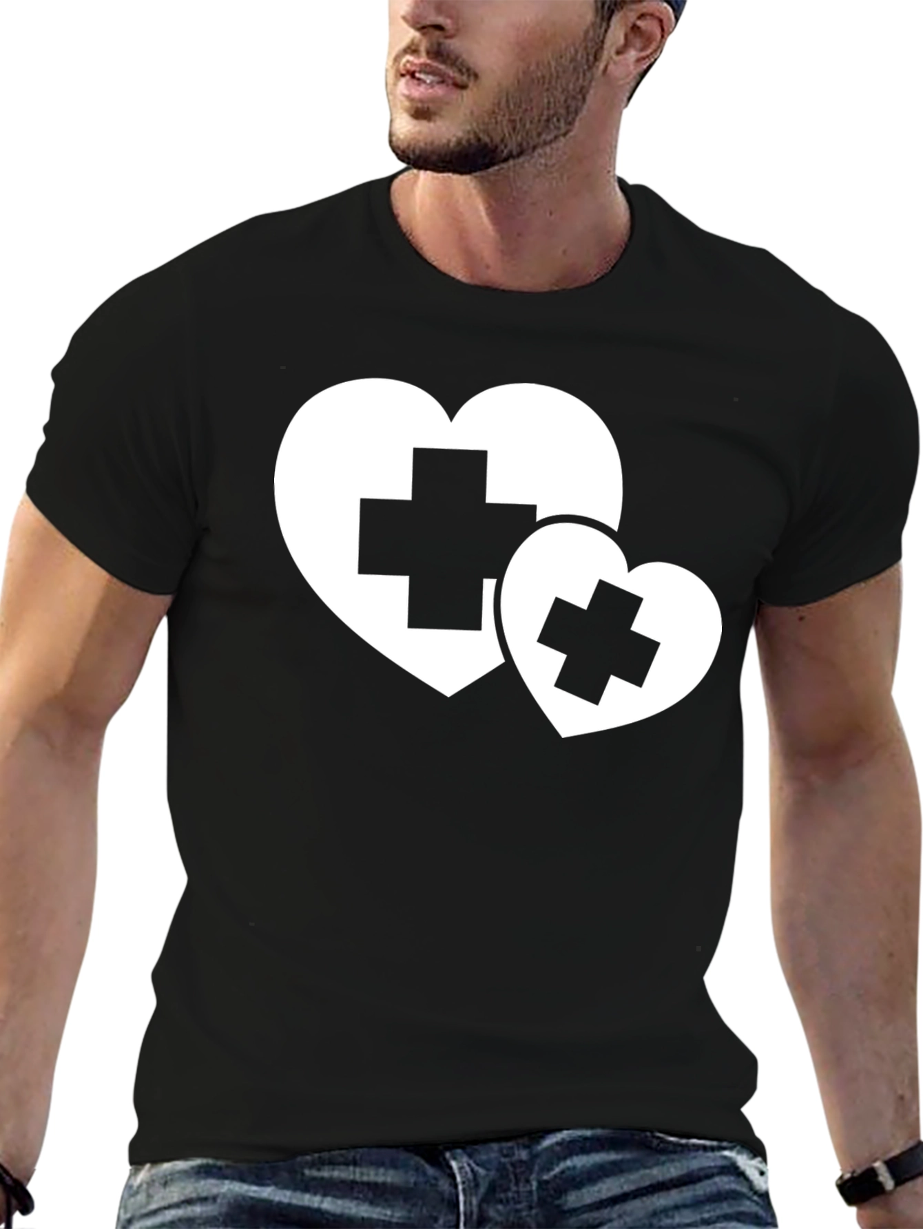 Heart Plus Graphic Tee - Medical Love Shirt