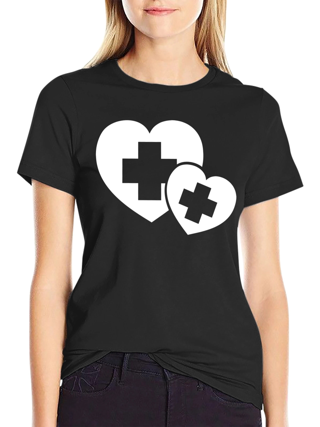 Heart Plus Graphic Tee - Medical Love Shirt