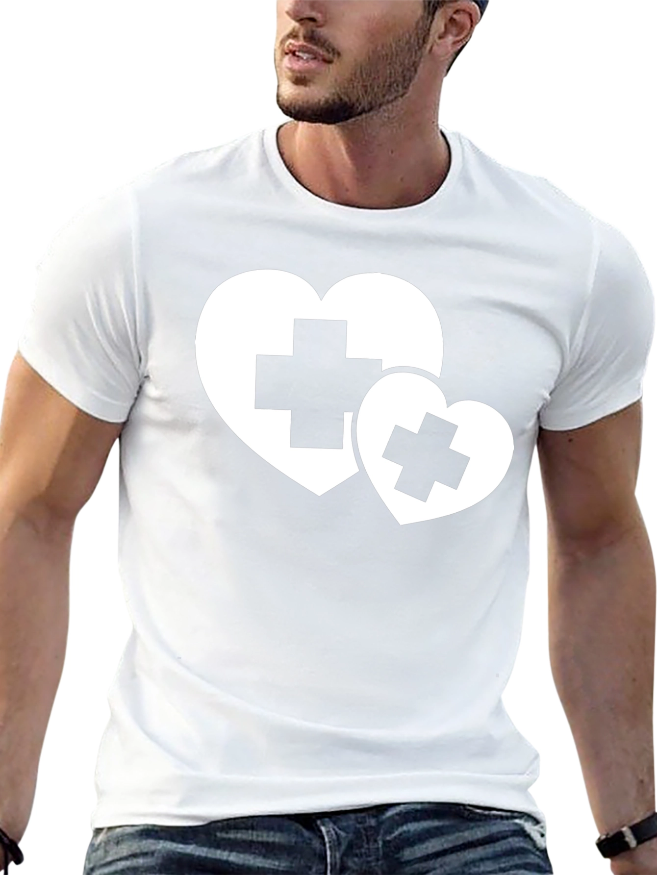 Heart Plus Graphic Tee - Medical Love Shirt