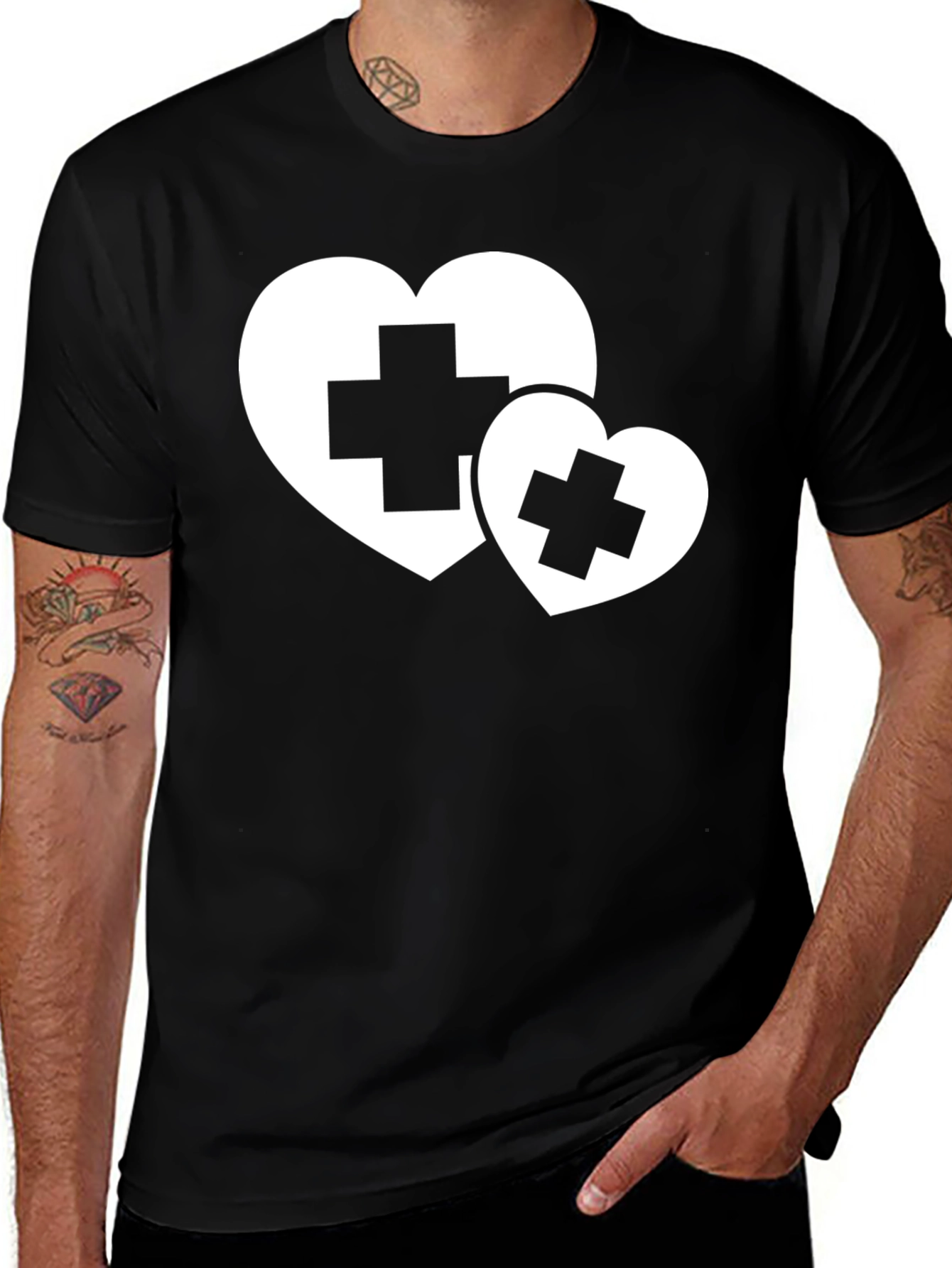 Heart Plus Graphic Tee - Medical Love Shirt