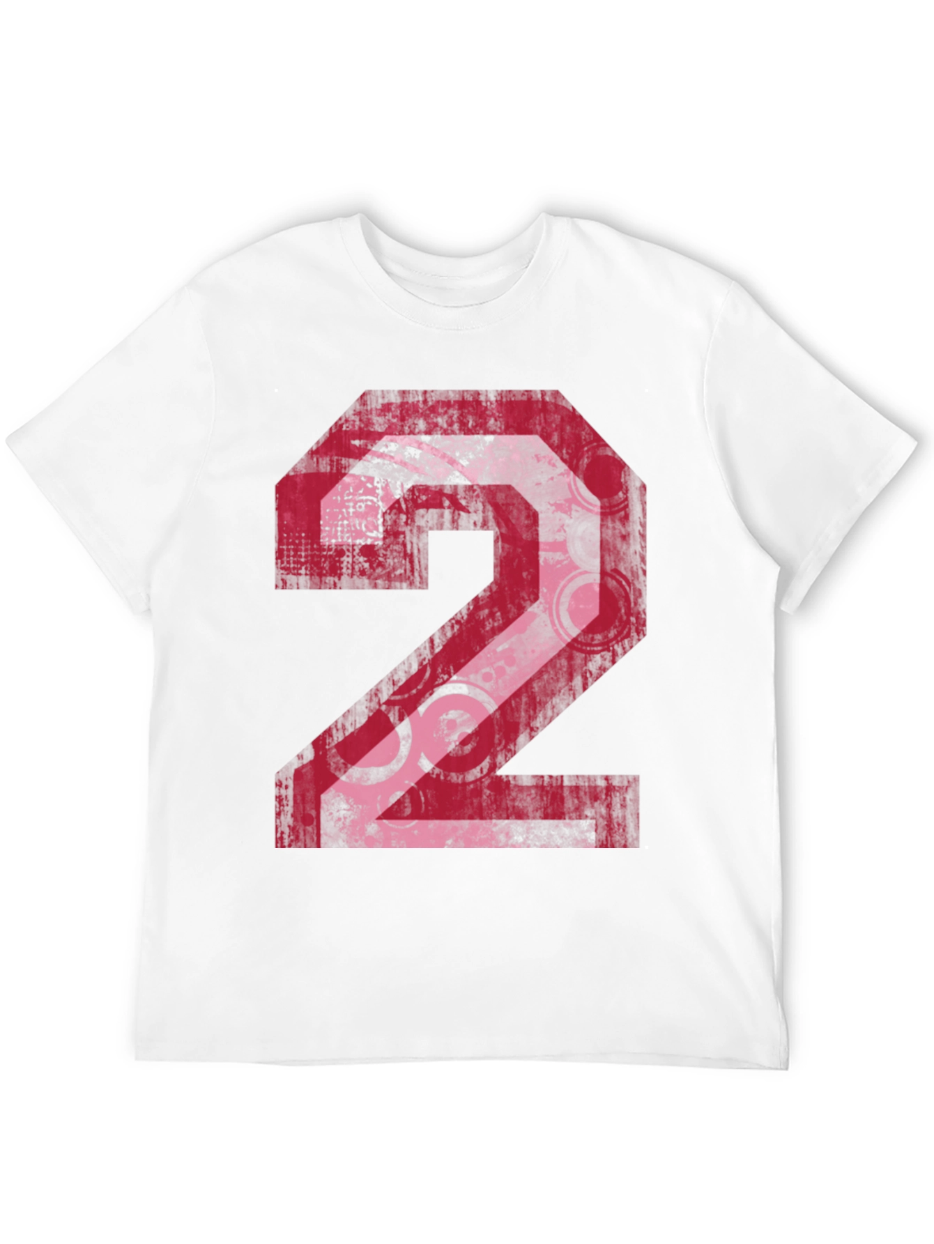 Distressed Number 2 Graphic Print Black Tee