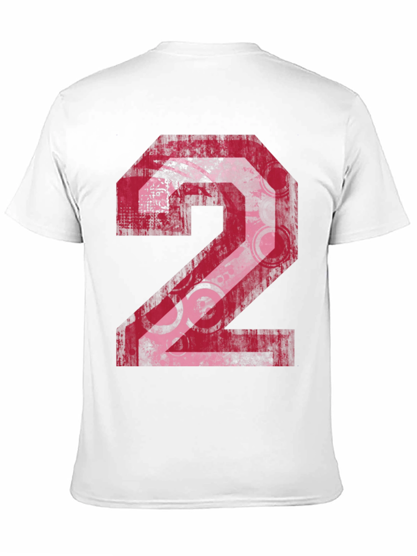 Distressed Number 2 Graphic Print Black Tee