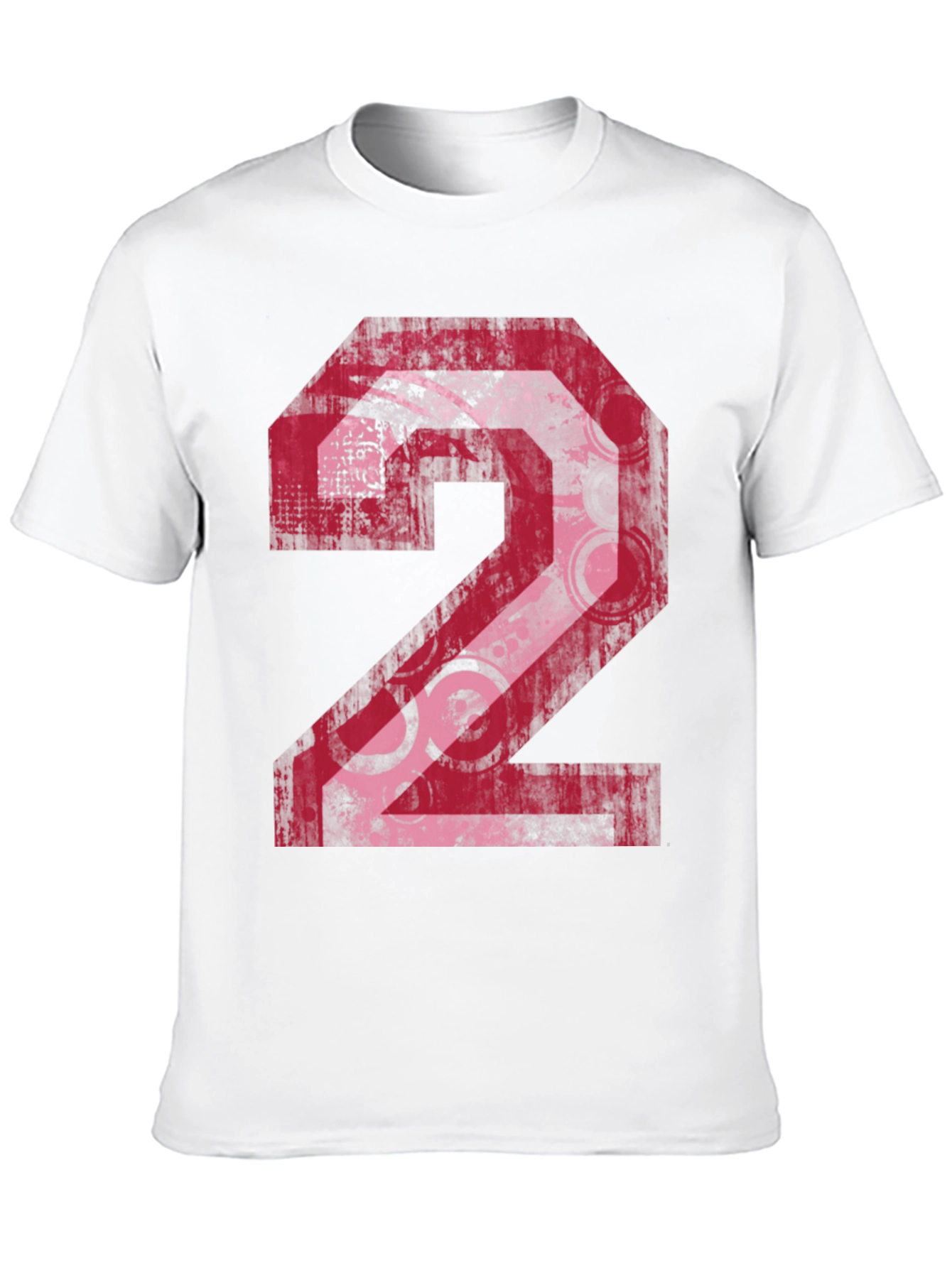 Distressed Number 2 Graphic Print Black Tee