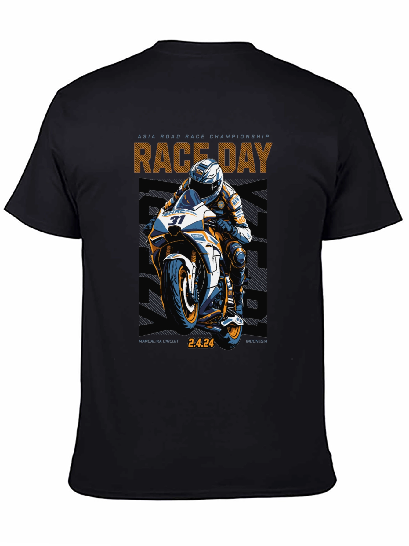 Race Day Motorcycle Graphic T-Shirt