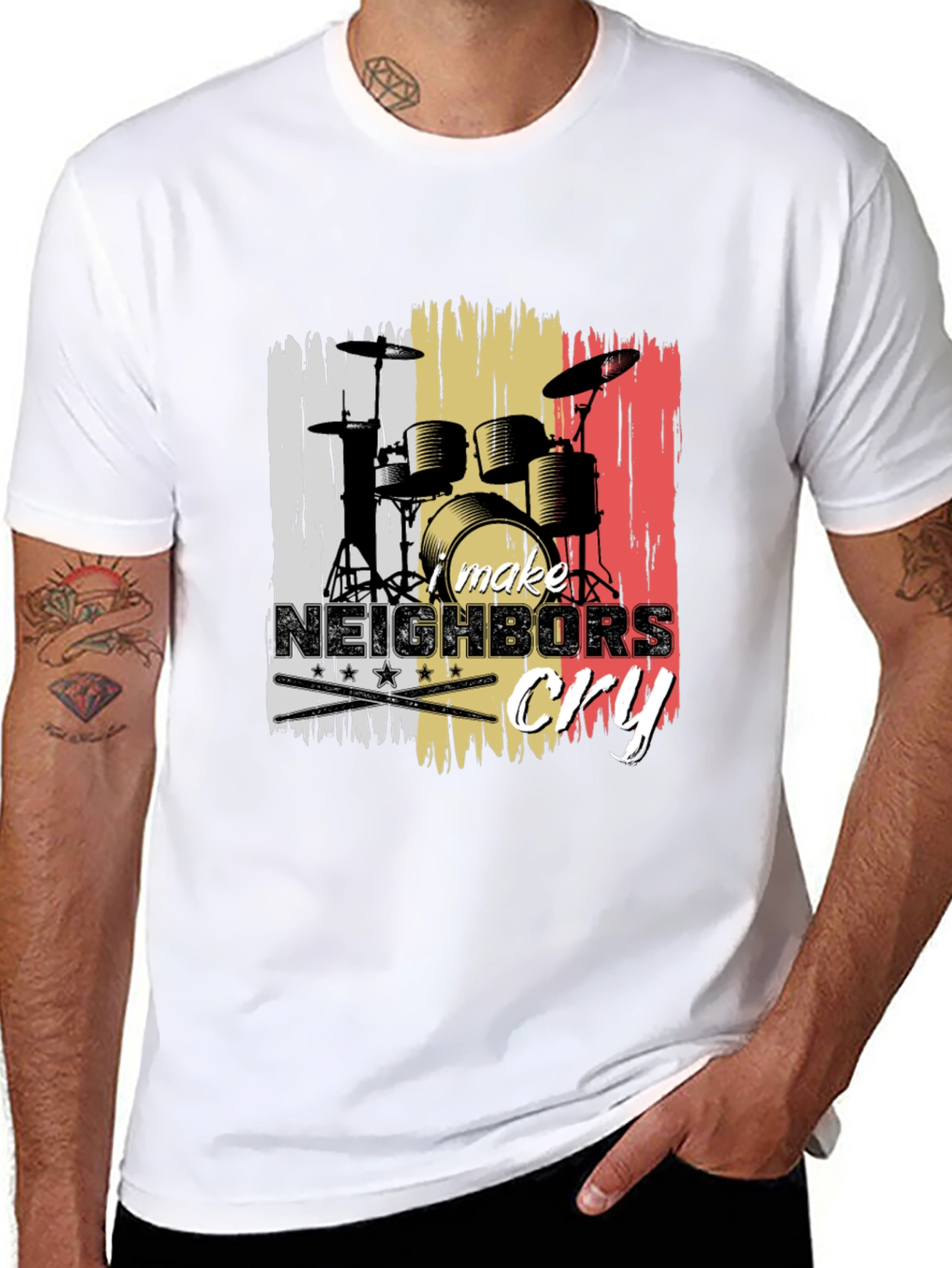 Make Neighbors Cry Drummer T-Shirt