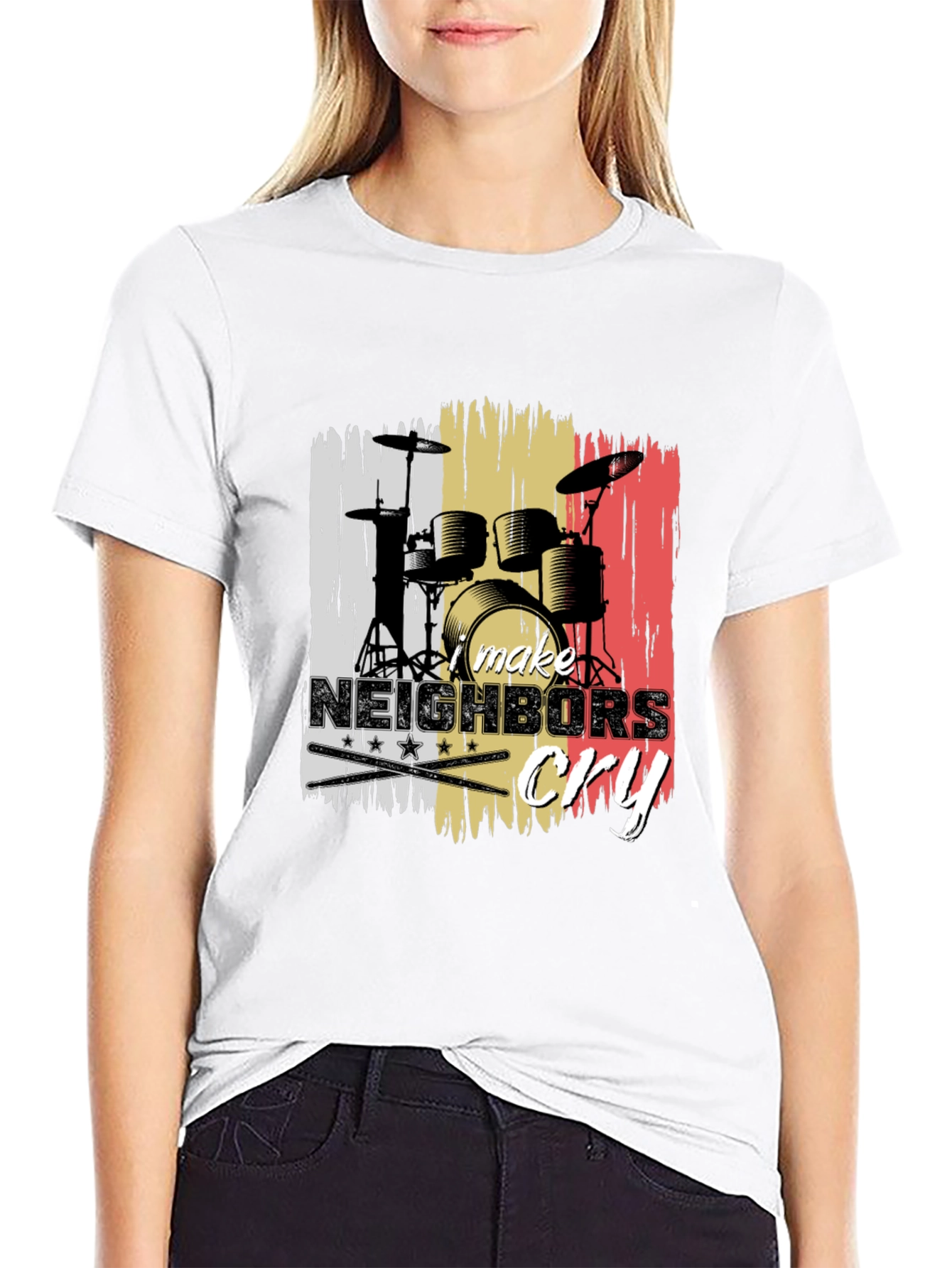 Make Neighbors Cry Drummer T-Shirt