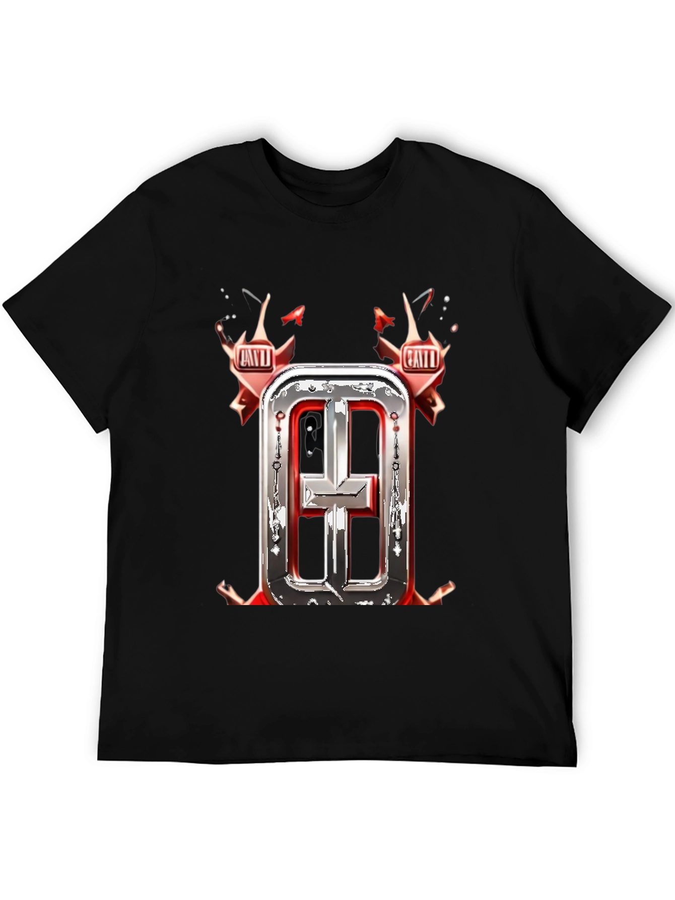Stylish Black T-Shirt with Graphic Design