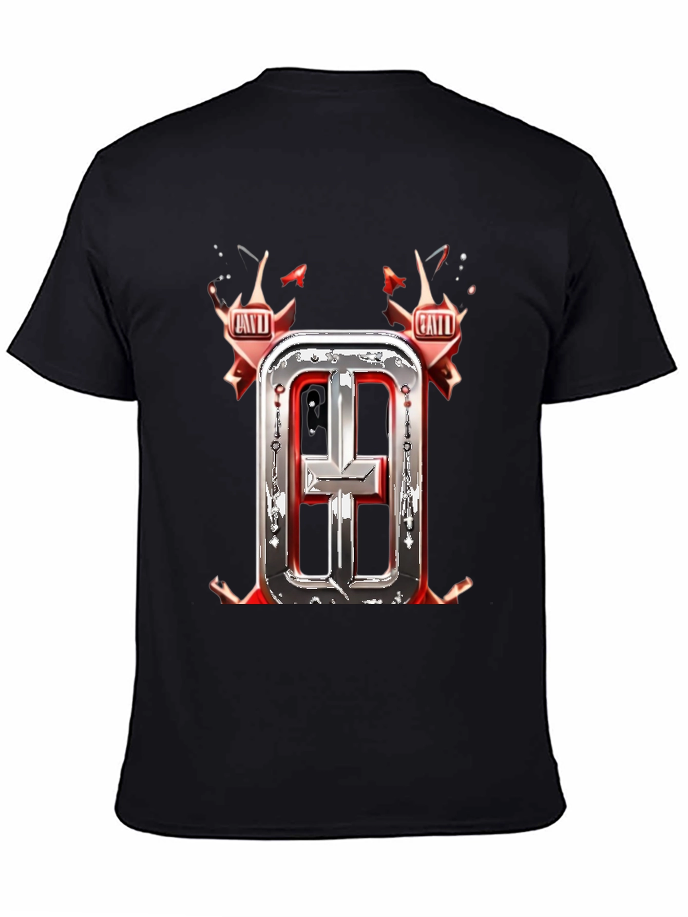 Stylish Black T-Shirt with Graphic Design