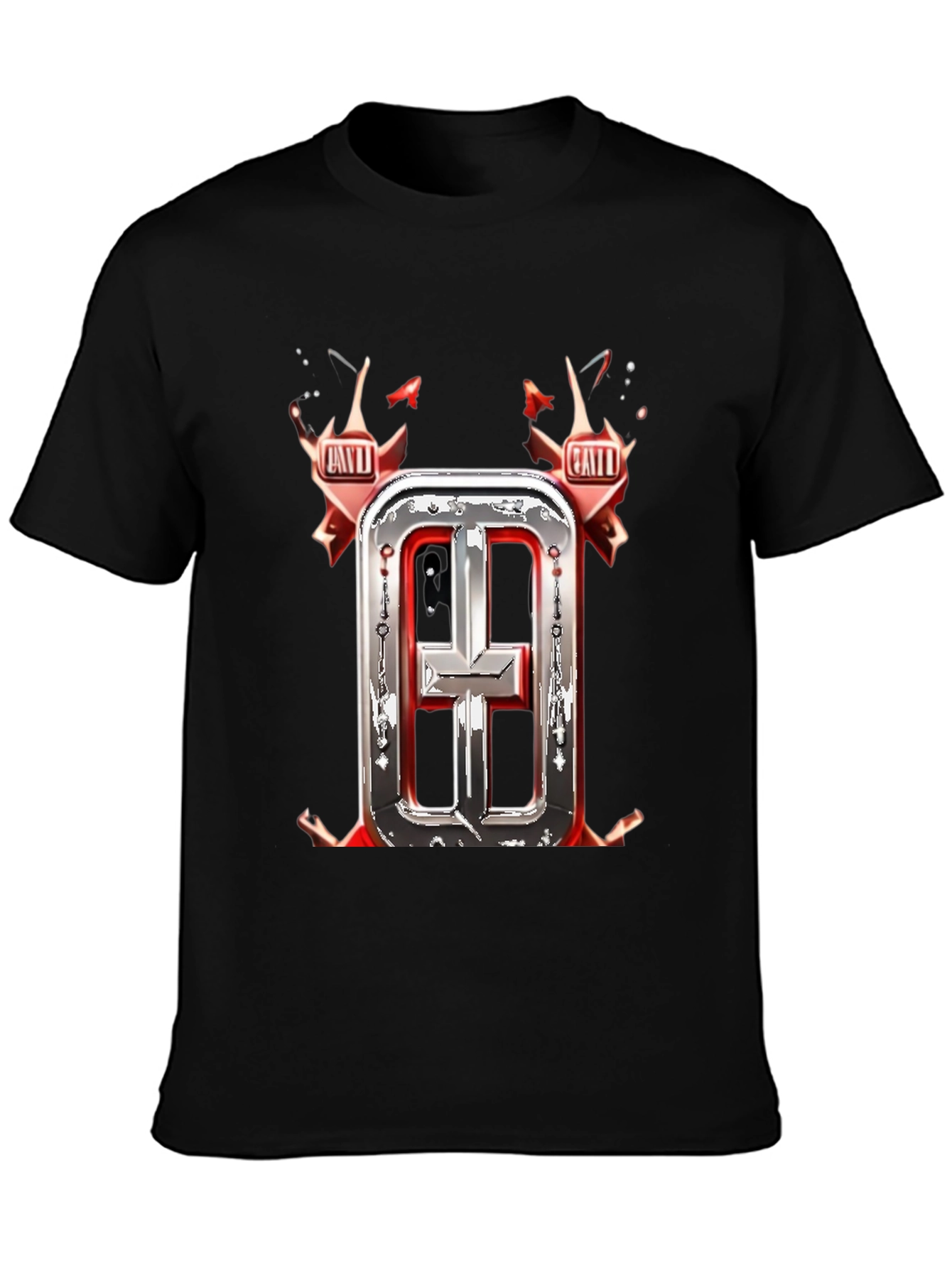 Stylish Black T-Shirt with Graphic Design