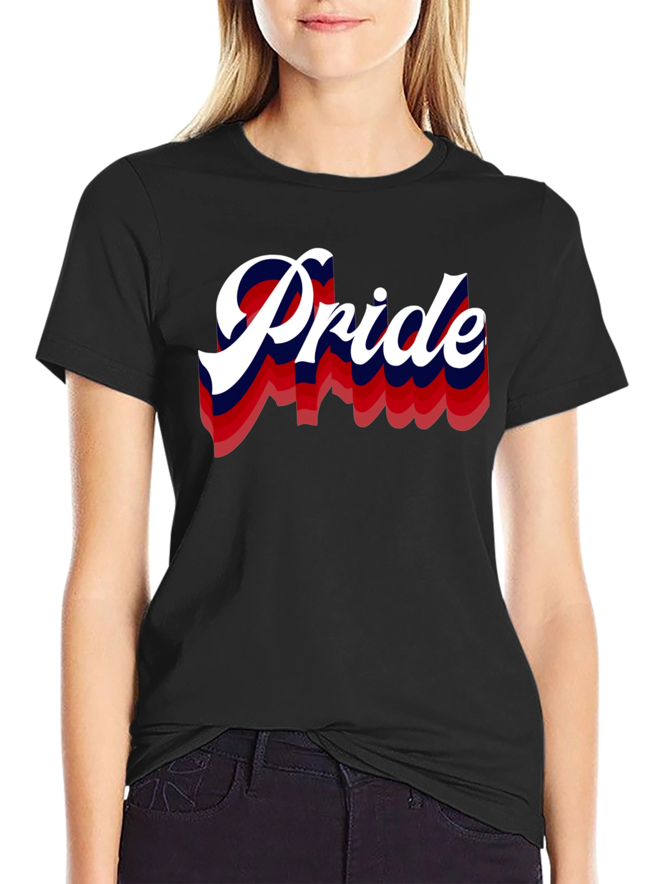 Pride Graphic Print Black T-Shirt