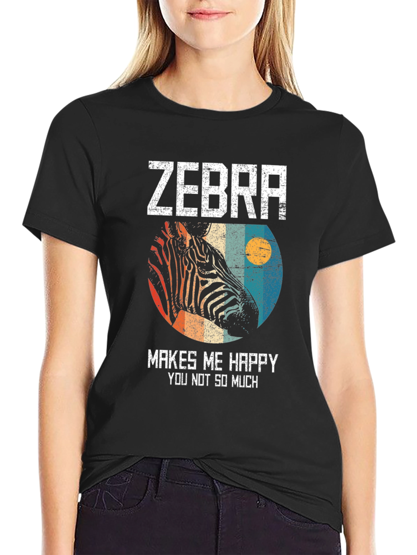 Zebra Makes Me Happy T-Shirt