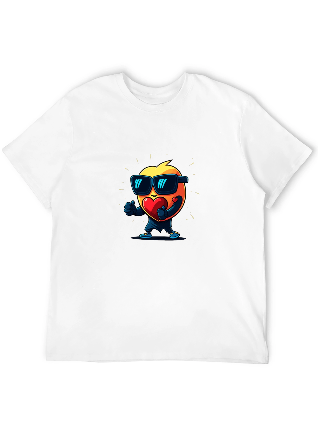 Cool Heart Graphic Black T-Shirt
