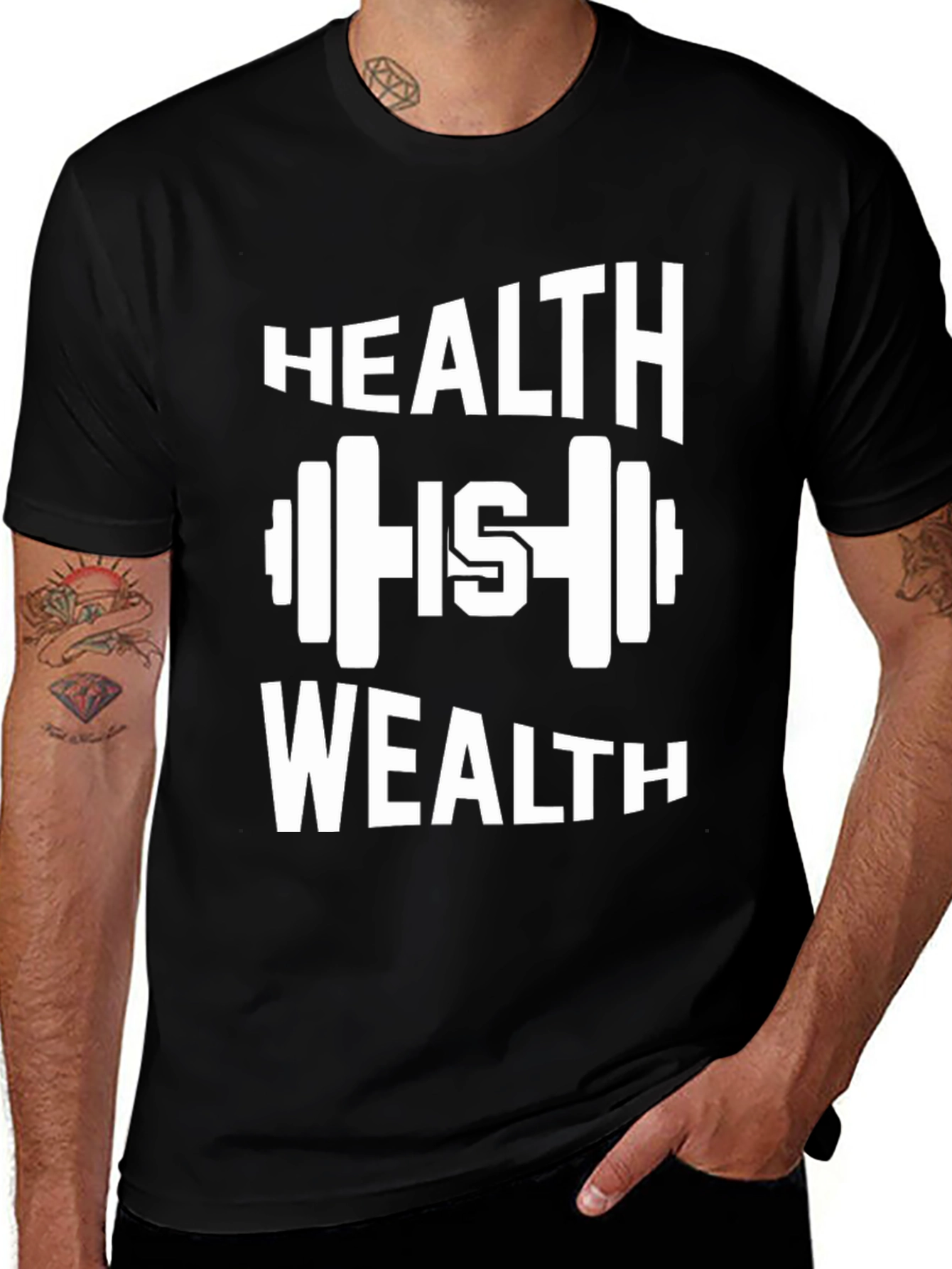 Health is Wealth Graphic T-Shirt