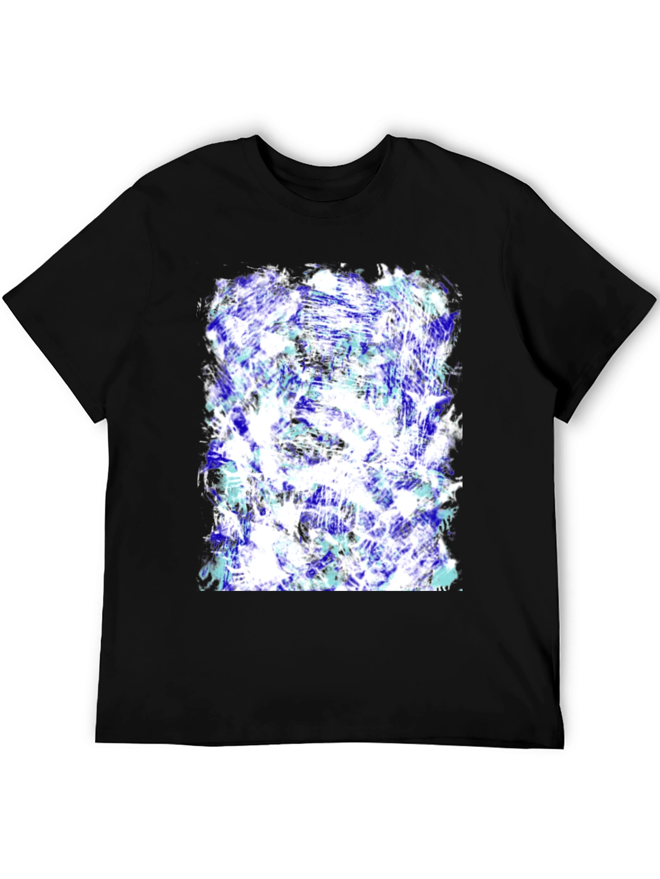Abstract Art Print Black T-Shirt